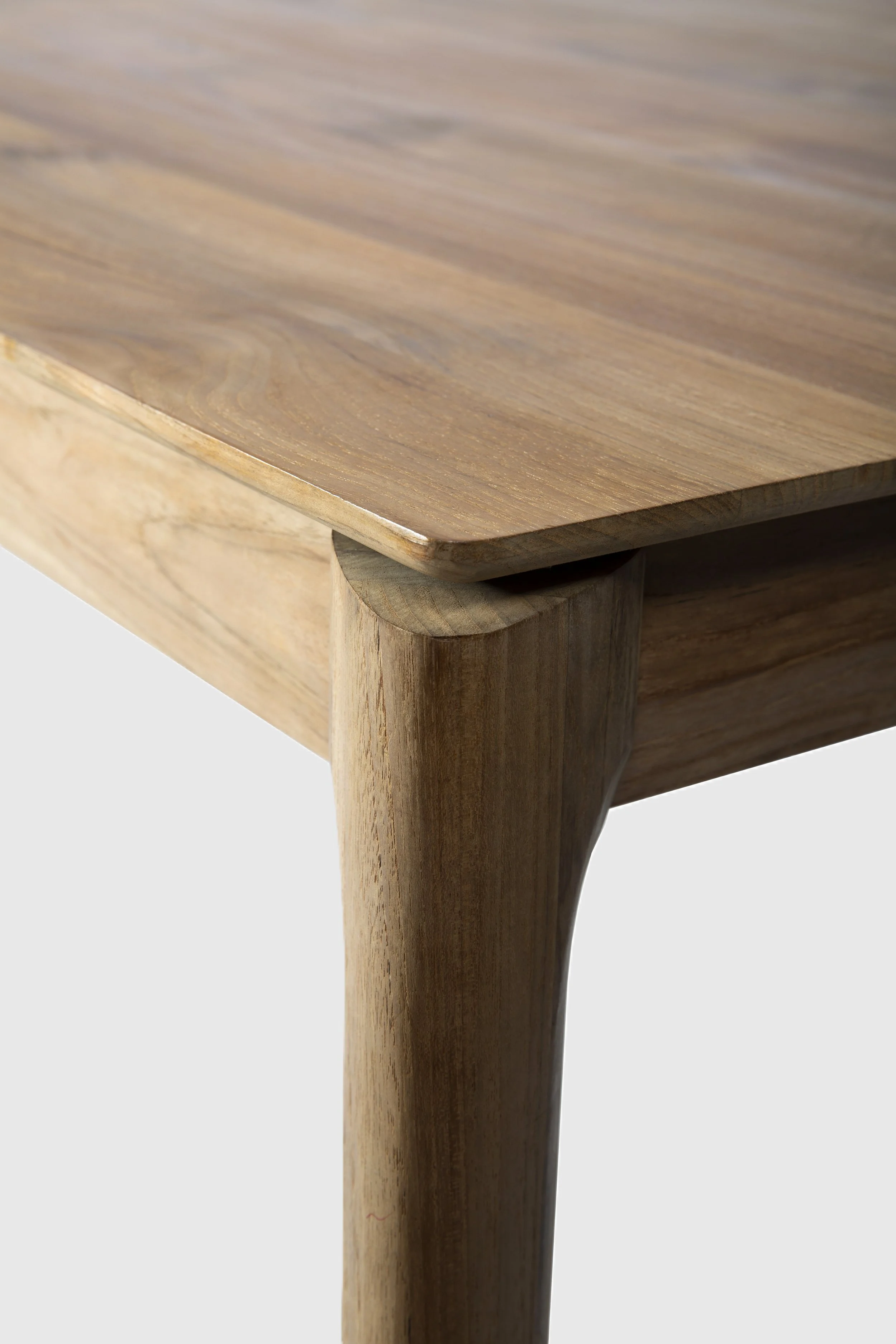 Corner of a wooden table