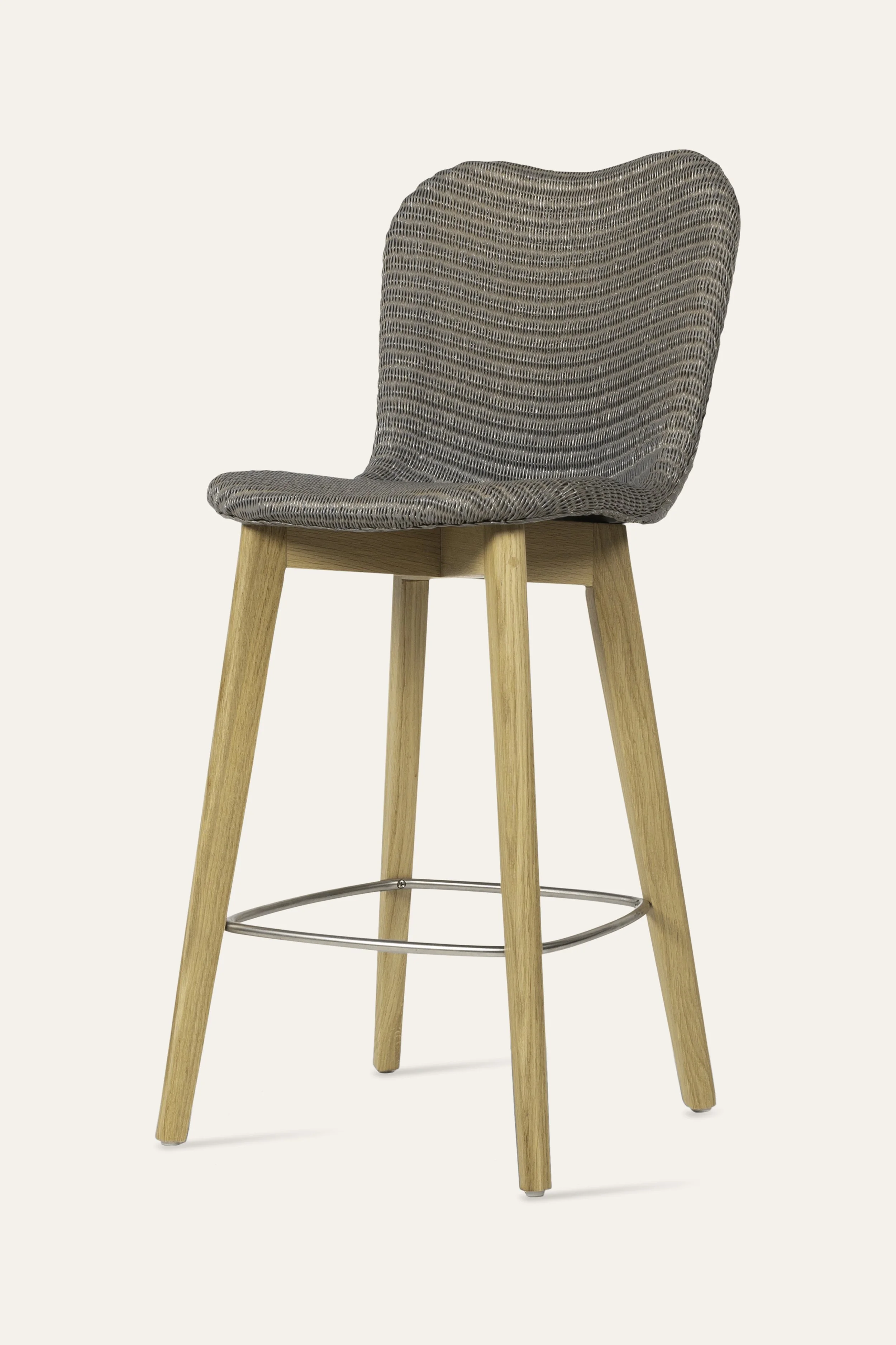 Lily Loom Oak Counter Stool
