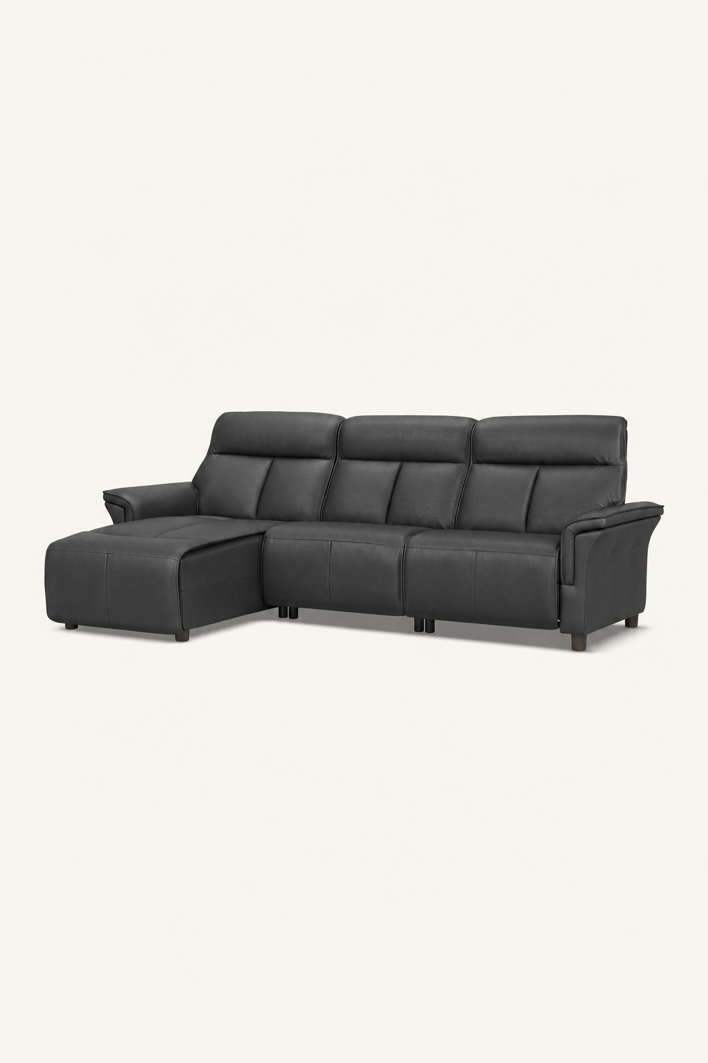 Mirrored anthracite Milan chaise sofa-2.png