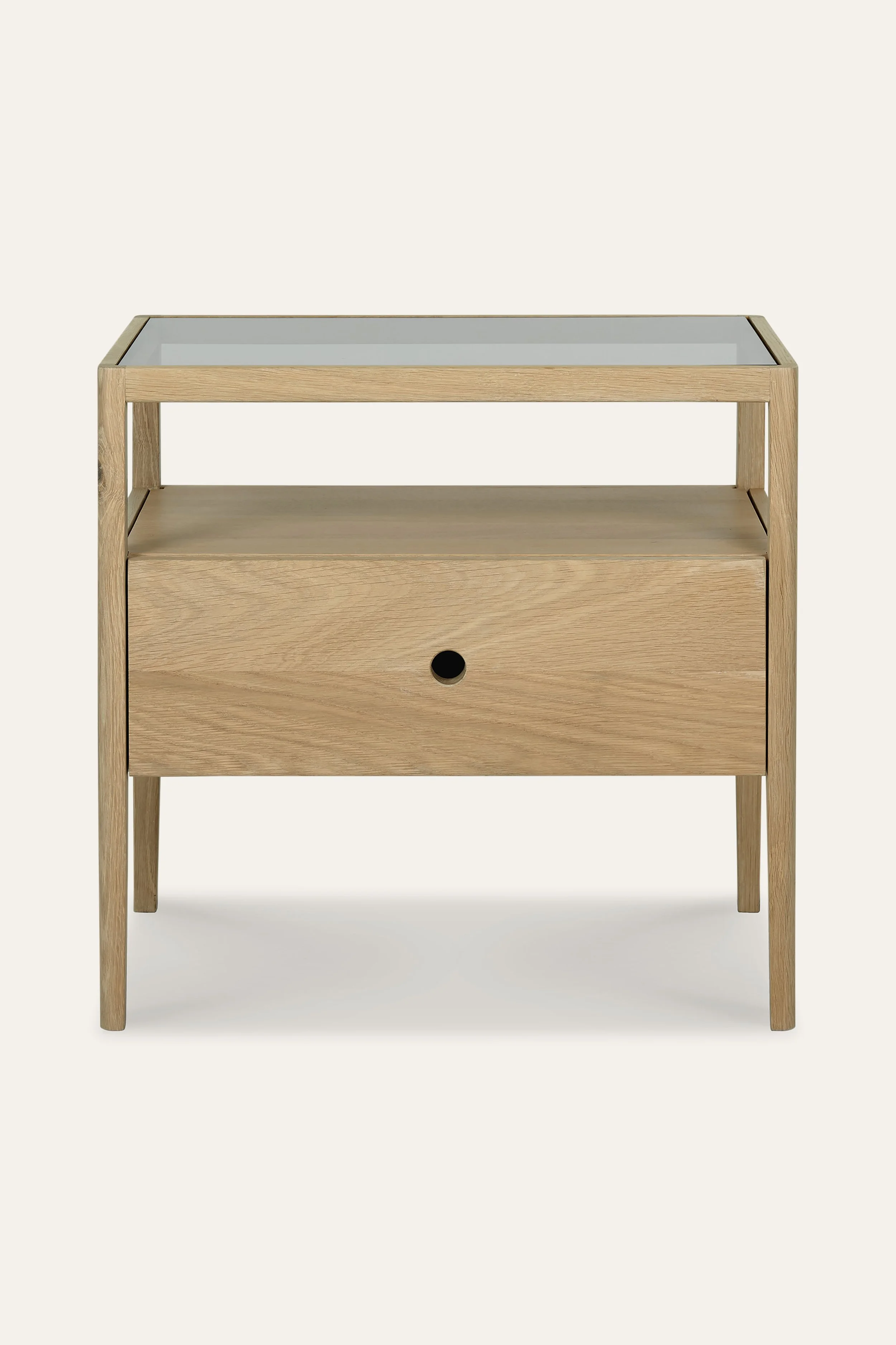 Oak Spindle Bedside Table