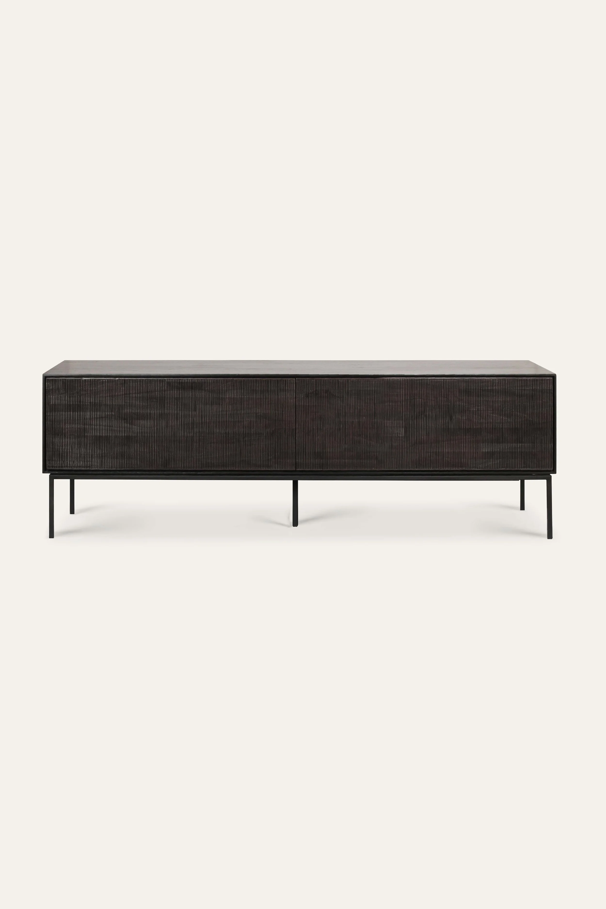 Teak Grooves TV Stand