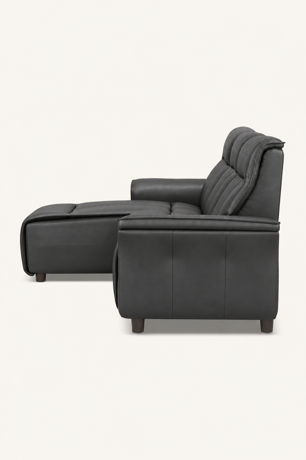 Mirrored anthracite Milan chaise sofa-3.png