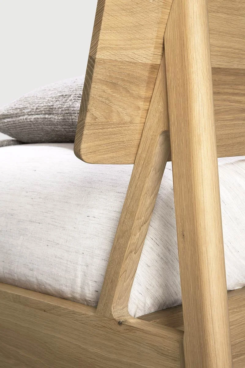 Close up of bed and headboard