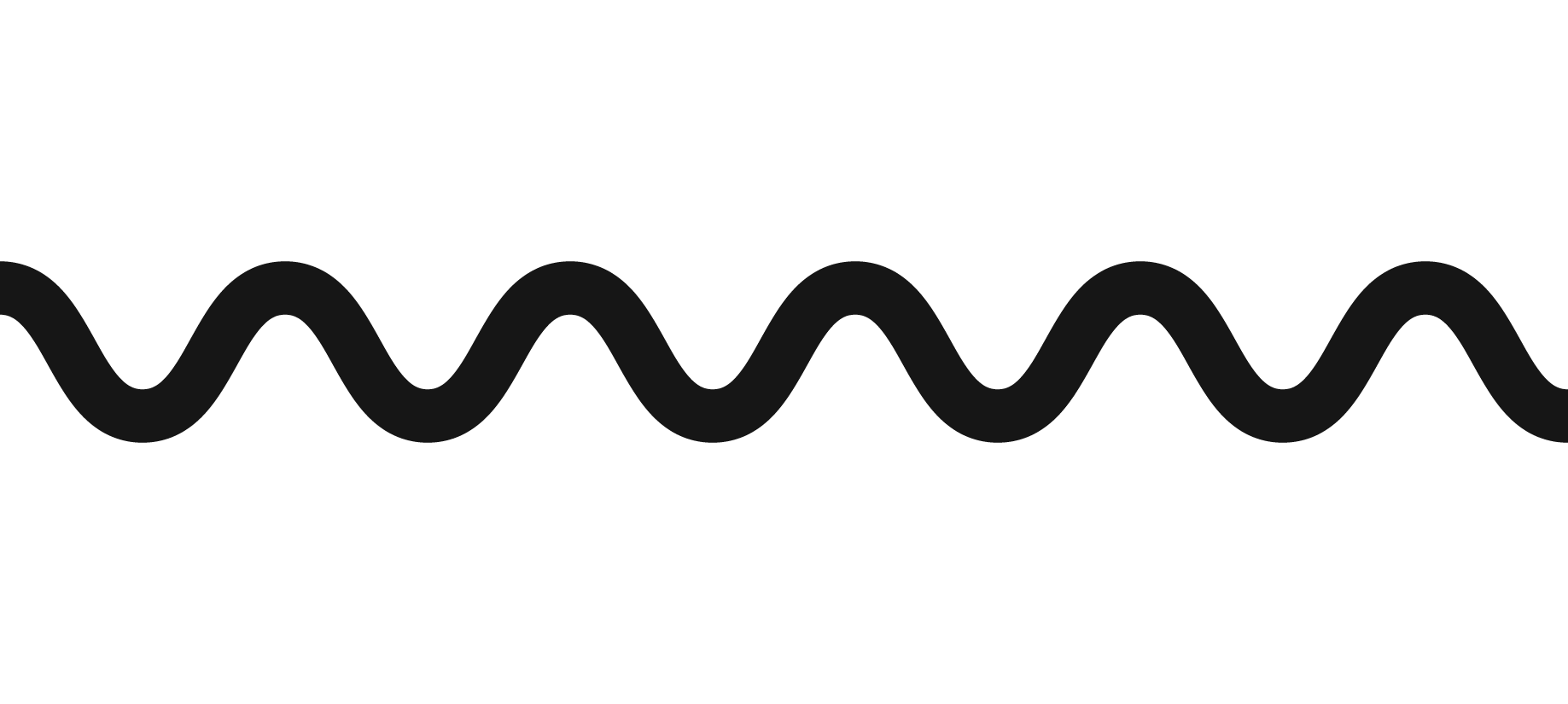 Black wavy line on transparent background.