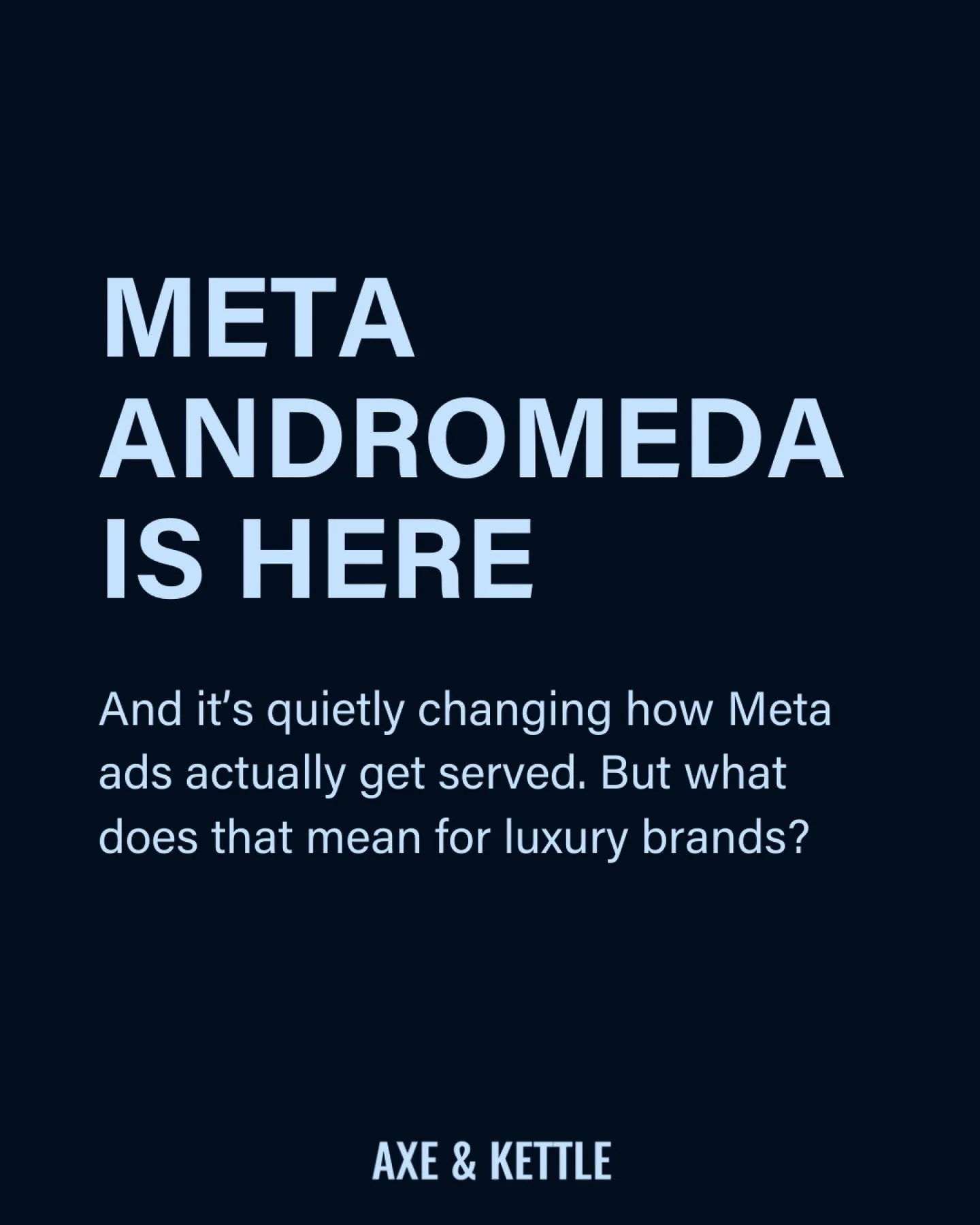 Meta Andromeda is here. It's changing everything.What does it mean for luxury brands? 

Swipe for everything you need to know 🤳

#Marketing #DigitalMarketing #DigitalMarketingTips