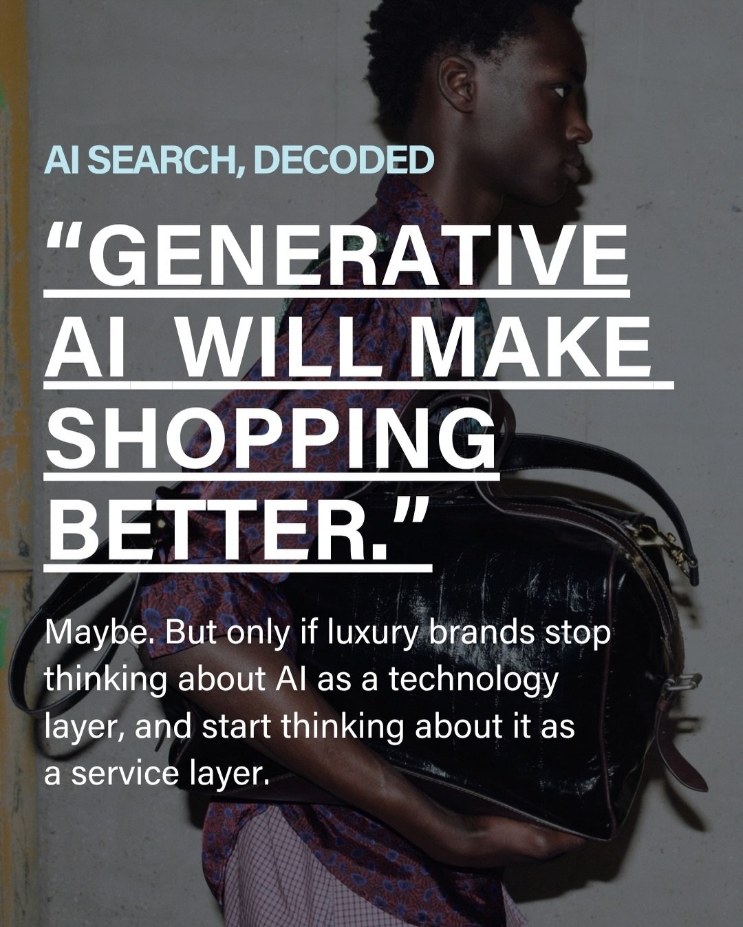 Welcome to AI SEARCH, DECODED, a series where we enlist our experts to debunk AI myths. 

And finally: Will Generative AI make shopping better?

Only if you use it this way. 

&rarr; Swipe right to find out how to use it right📱

#DigitalMarketing #A