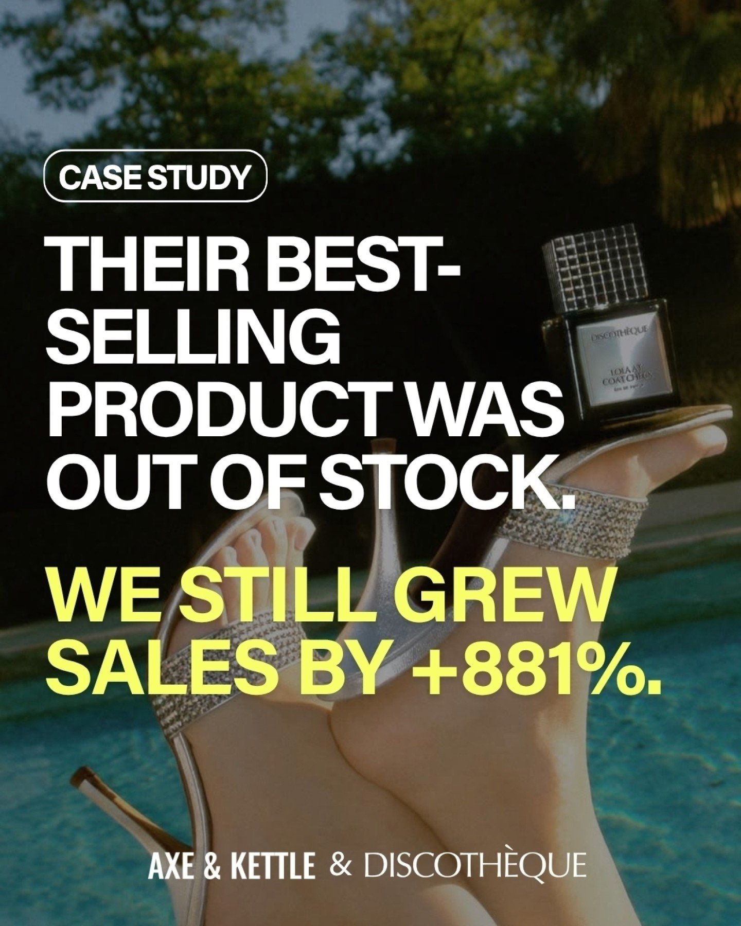 Discoth&egrave;que's best-selling fragrance went out of stock mid-campaign; the kind of thing that stalls most paid media accounts.

Instead of pulling back, we used performance data to see where demand was sitting, shifted spend toward the wider col