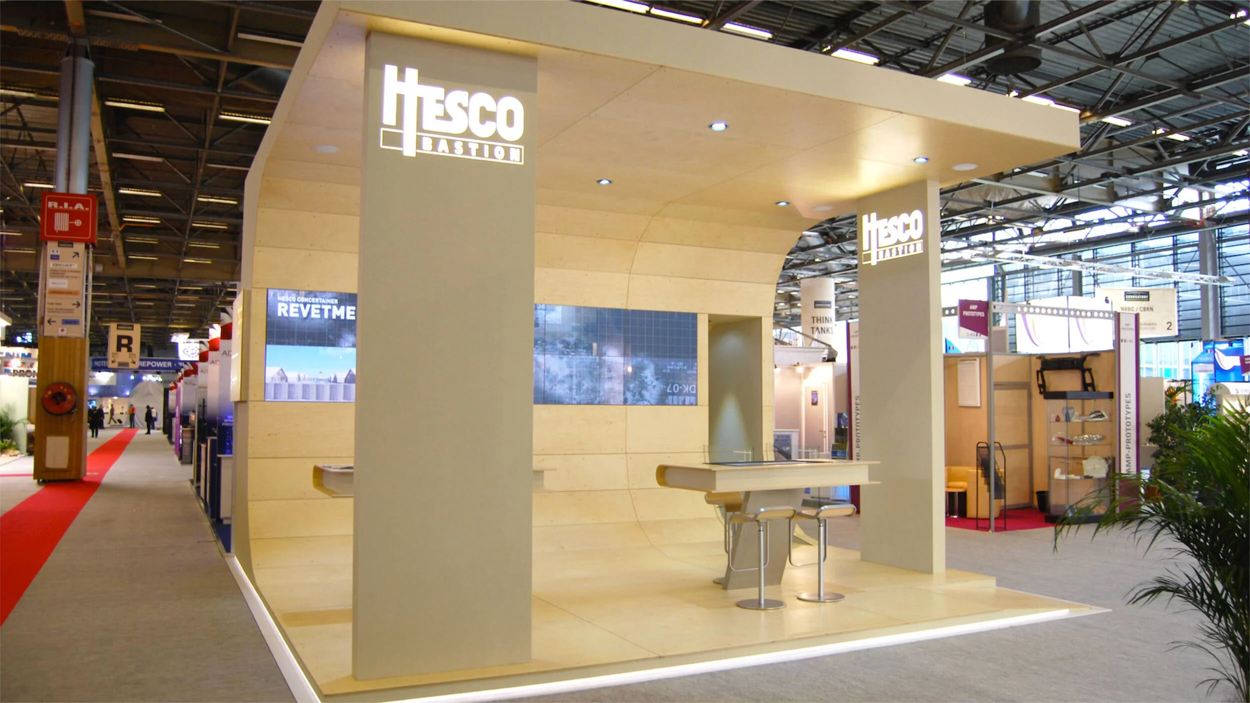 Hesco Sustainable Semi-modular Exhibition Stand Display