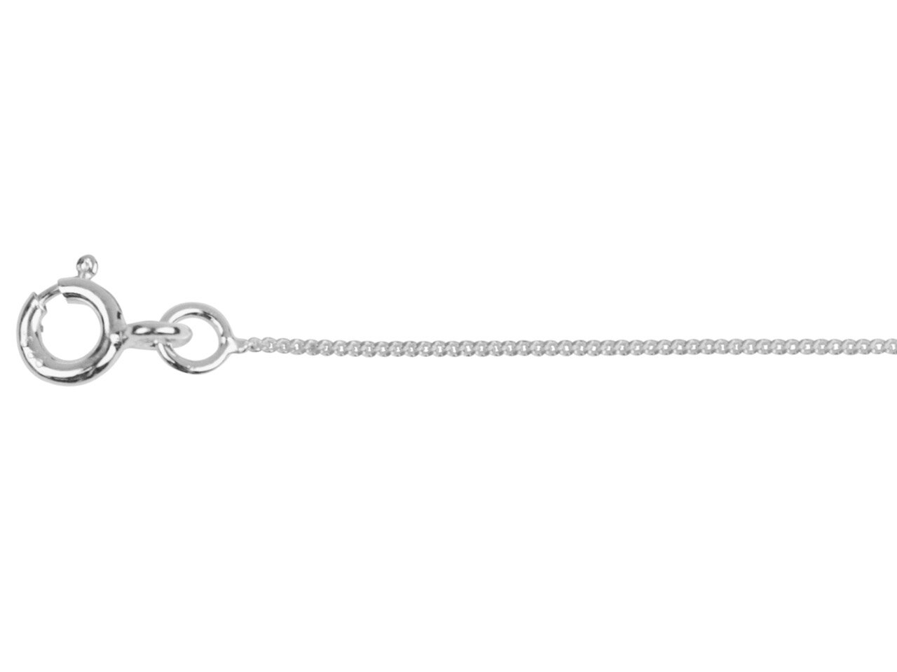 Sterling Silver Diamond Cut Curb Chain 1.1mm From £15