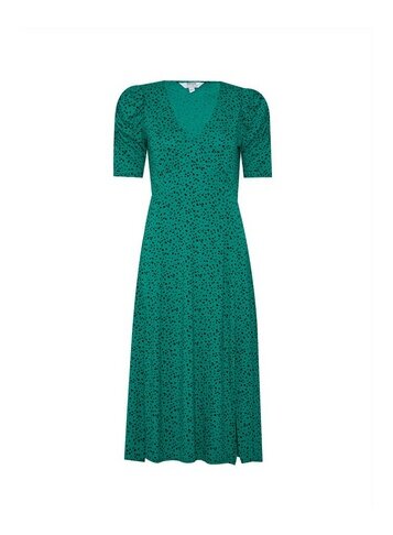 Dp Petite Green Spot Print Midi Dress £28
