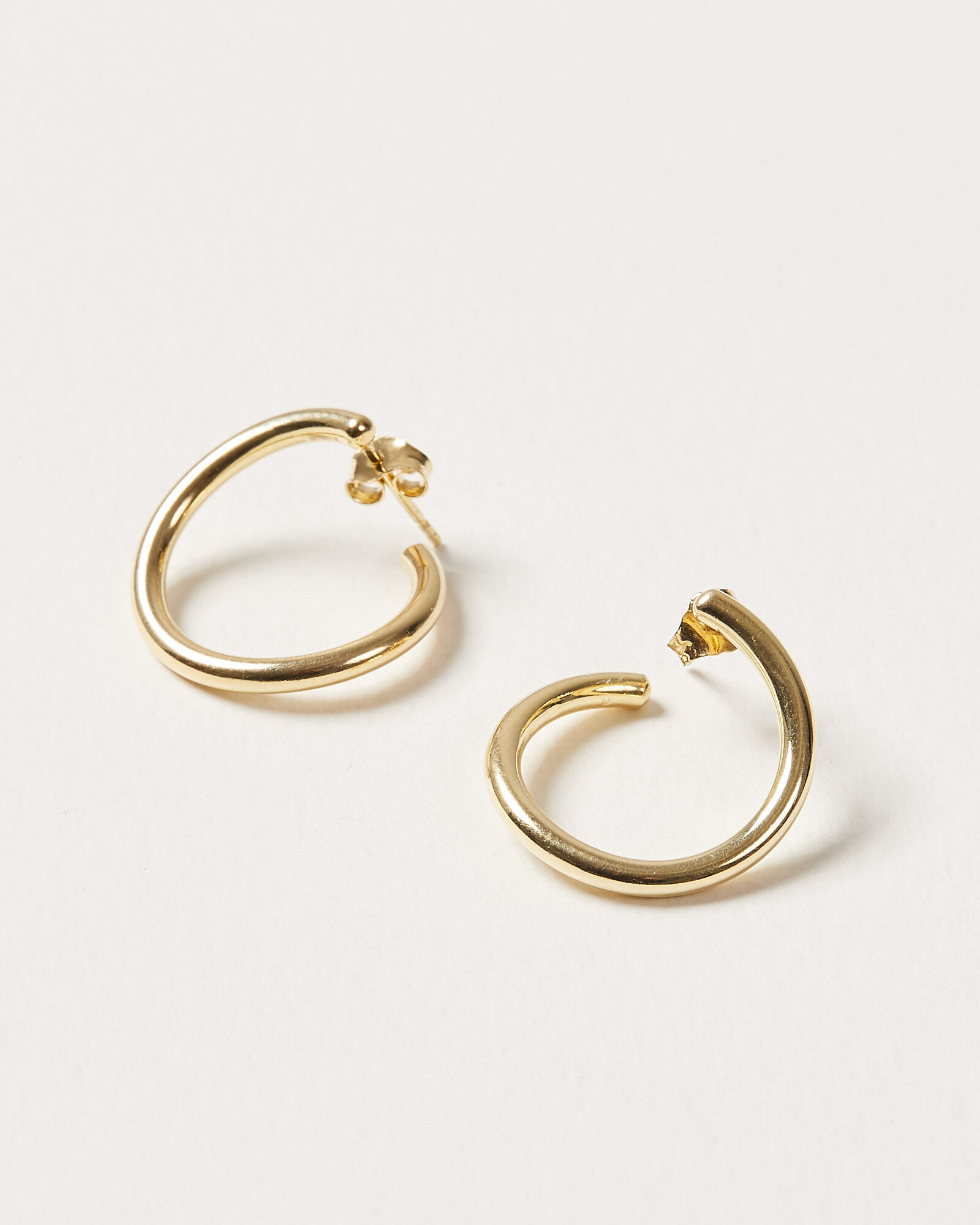 Oliver Bonas Megumi Circle Loop Gold Plated Earrings £45