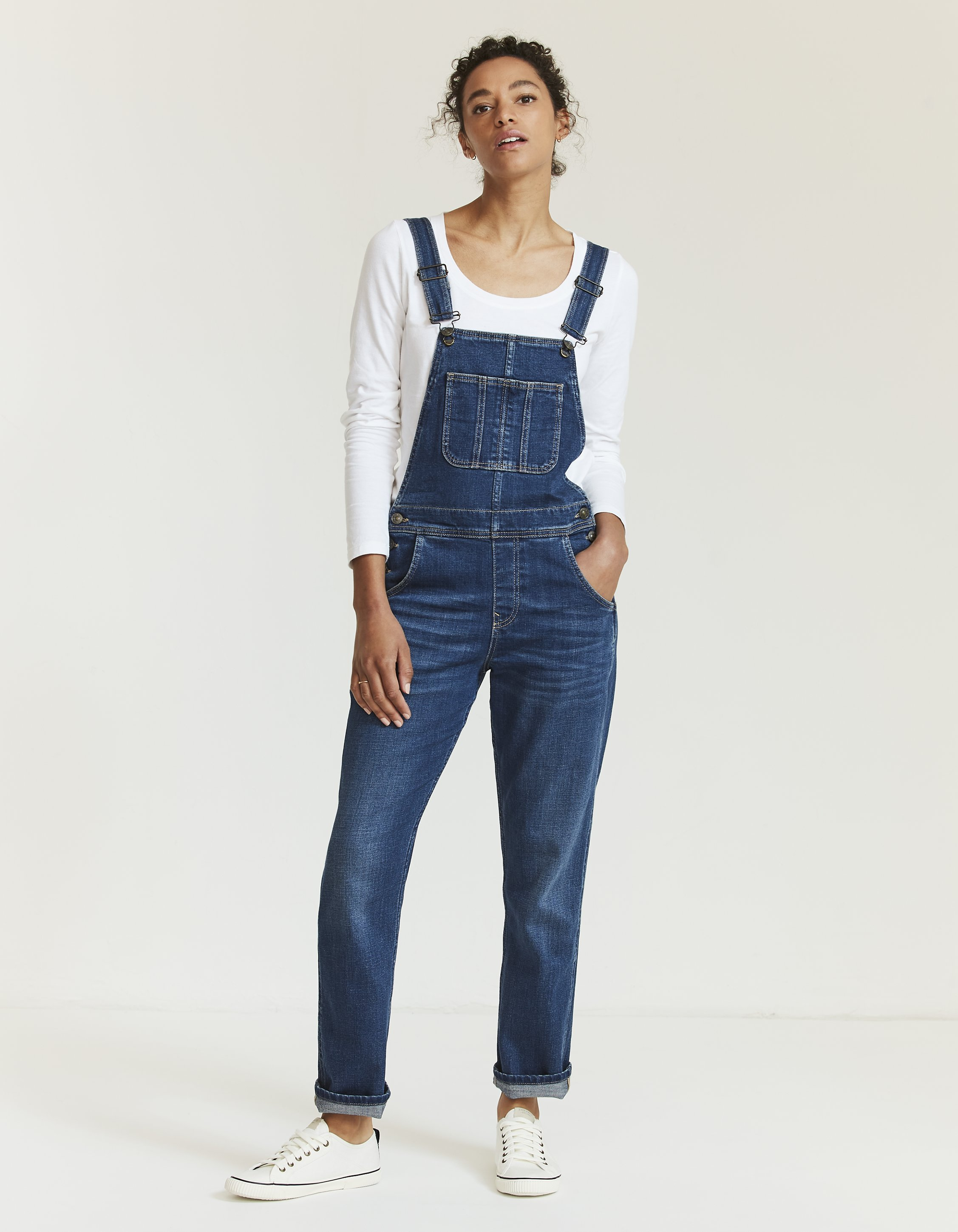 Fat Face Mid Wash Petite Lewes Dungarees £59.50