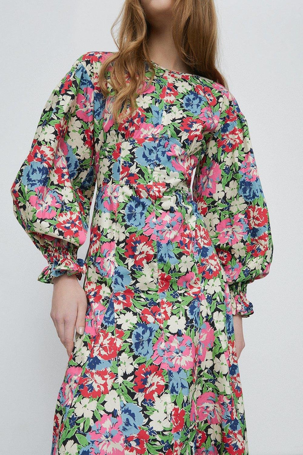 Warehouse Petite Floral Midi Dress £63.20
