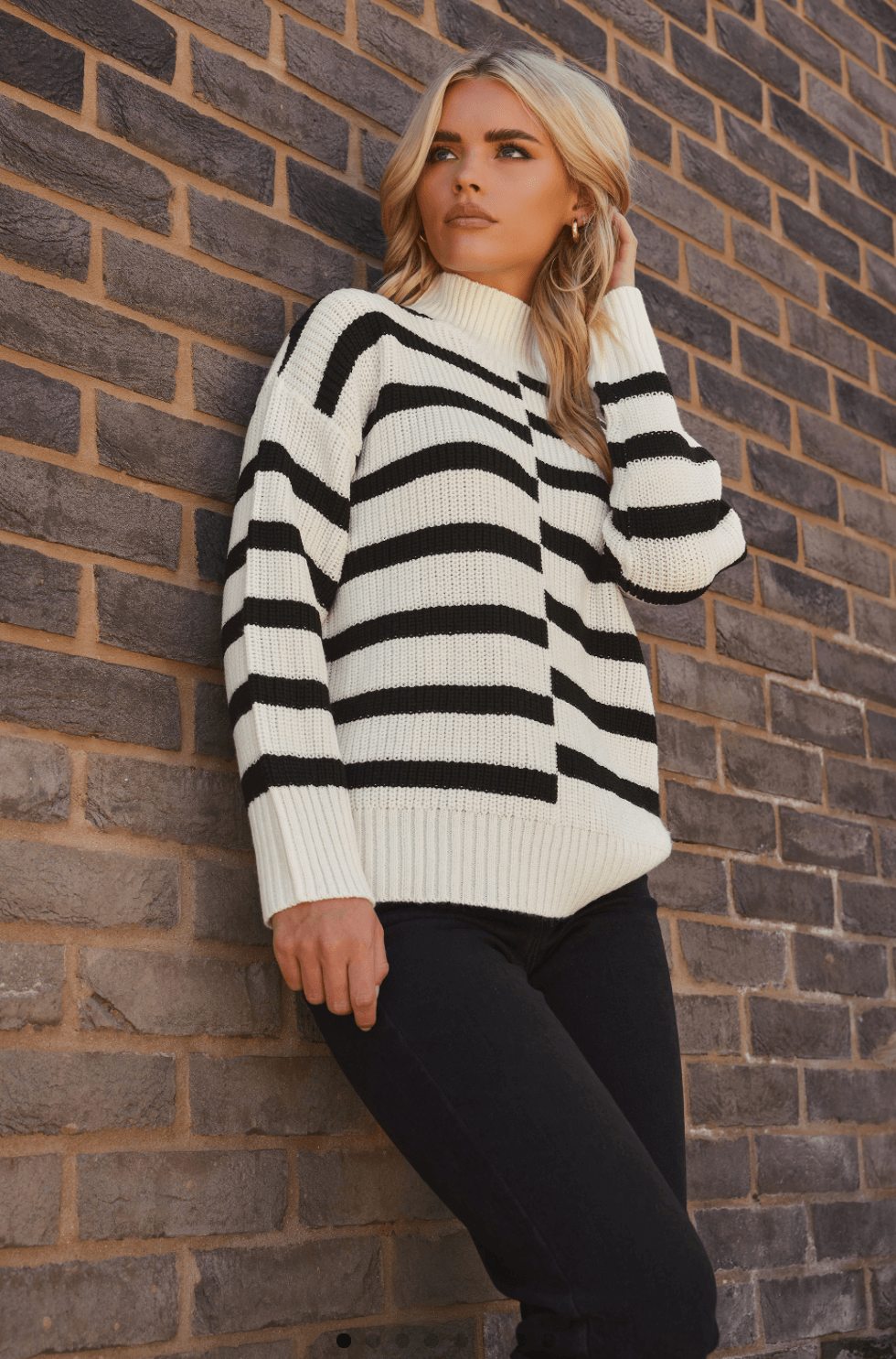 PixieGirl Petite Stripe Turtle Neck Jumper £26.99