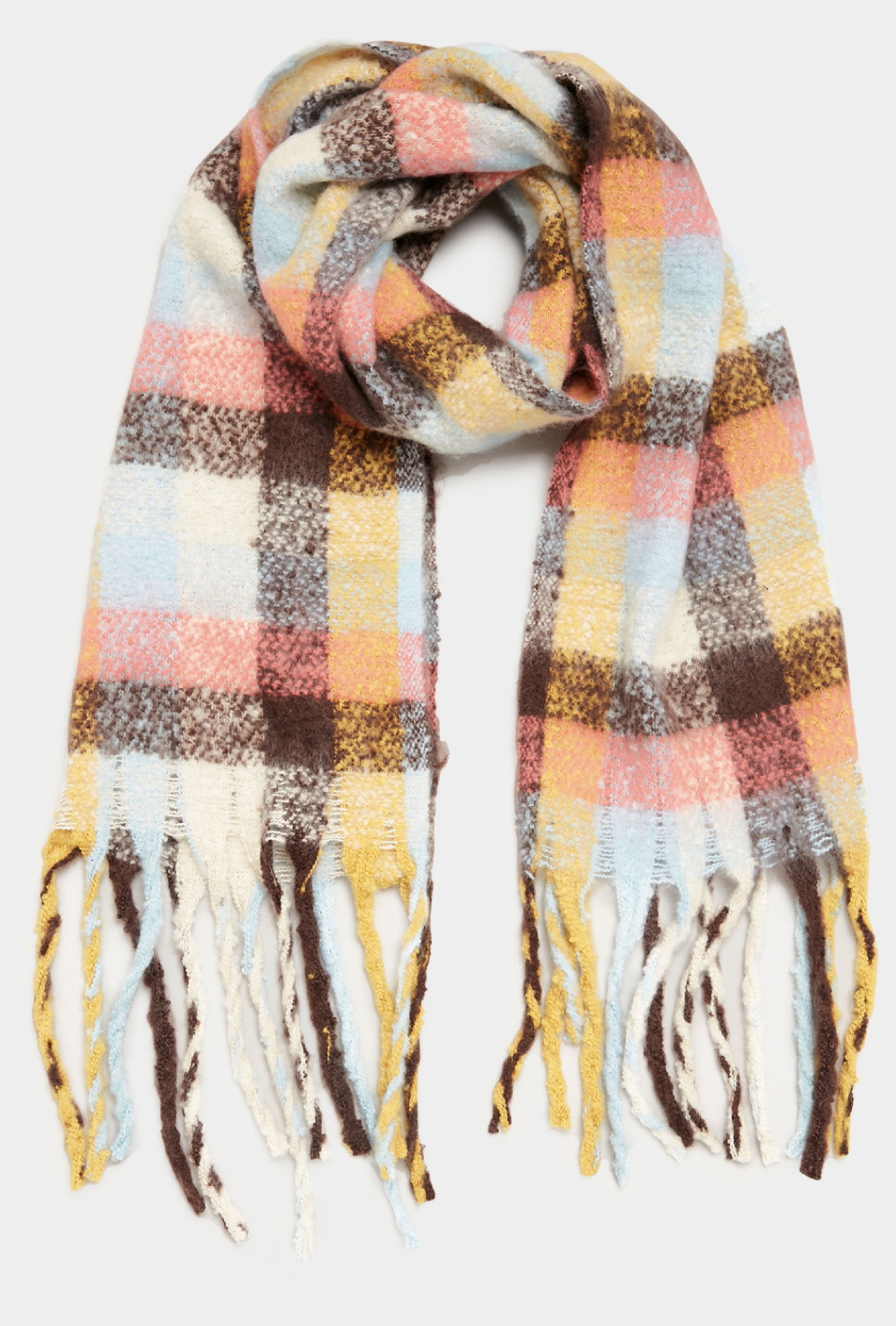 Yours Yellow Check Super Soft Scarf £9.99