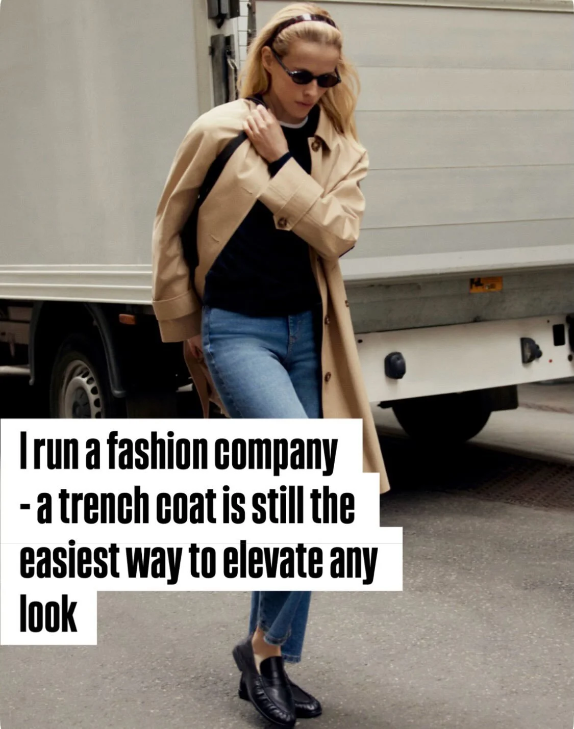 A trench coat is one of the easiest ways to make your wardrobe feel elevated, expensive and effortlessly put together - as the founder of a fashion business I will never stop recommending this easy tip to women who want to feel and look amazing

Thro