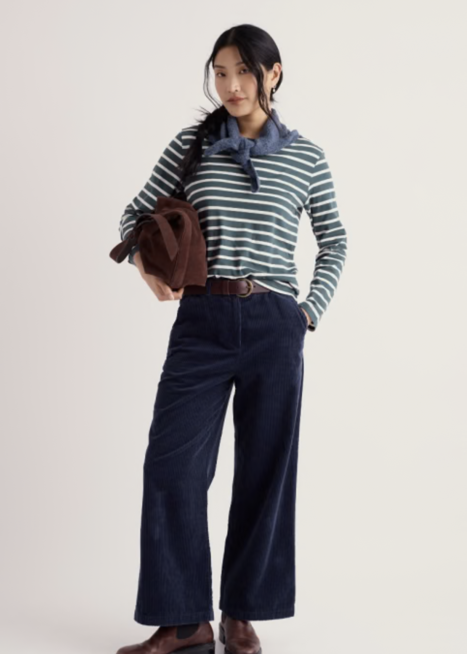 Seasalt Asphodel cropped wide cord trousers