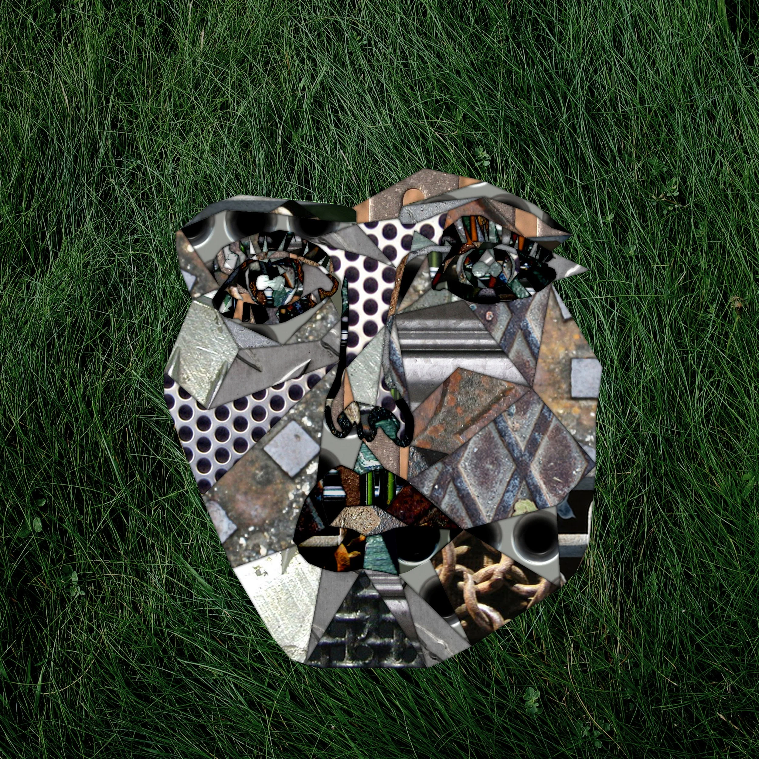 Disclosure Face Mosaic_Metal Face_Grass BG.jpg