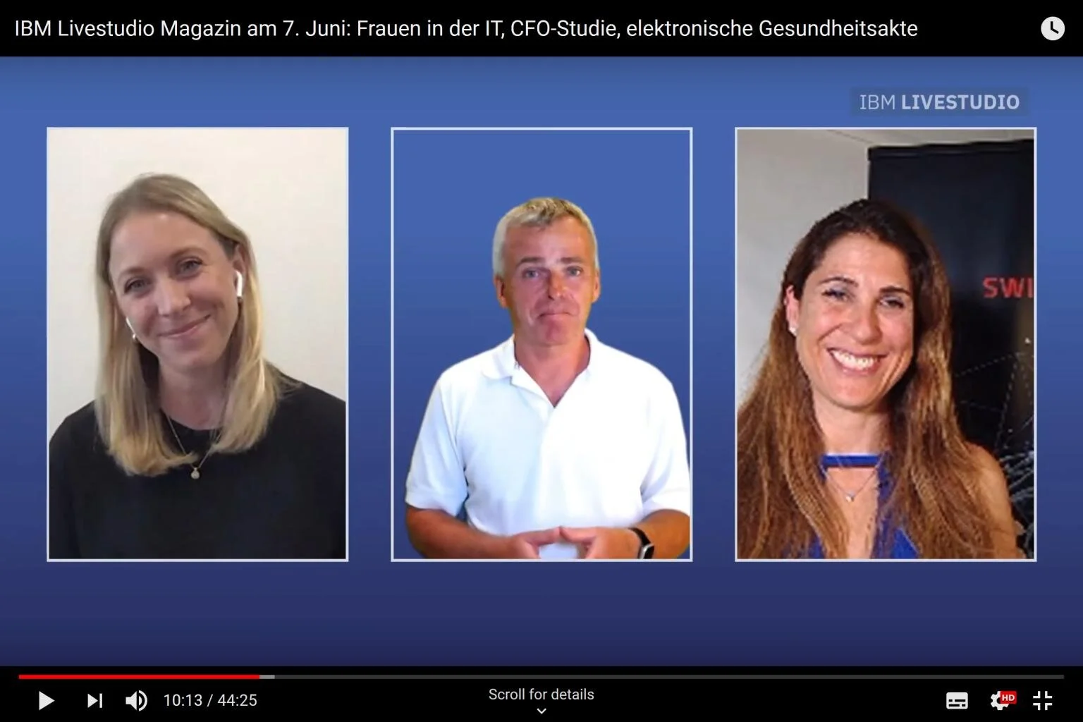 Kim Dressendoerfer and Dalith Steiger in the IBM Livestudio