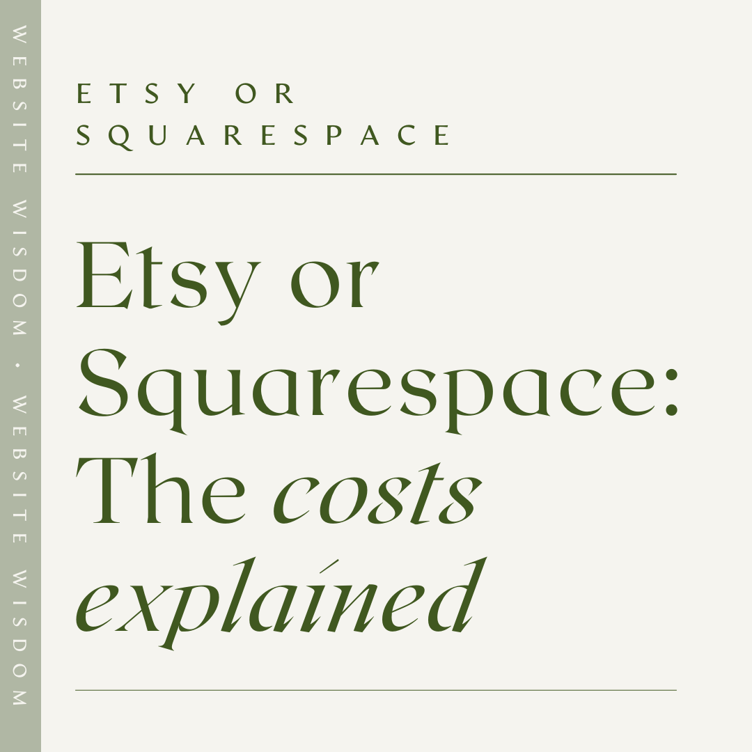 Etsy or Squarespace: Prices &amp; costs explained