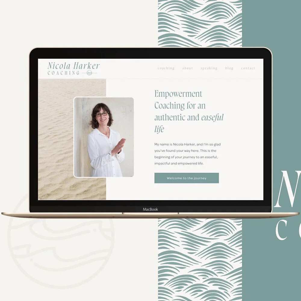 Spacious, calming and just a little bit luxurious - Meet @drnicolaharker&rsquo;s new Brand identity. So happy to finally be able to share this with you all; 

Inspired by long walks on quiet beaches, where you might confide in a friend and seek suppo