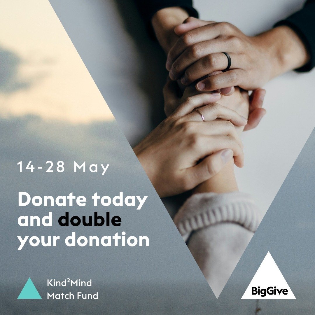 Please support us in the Kind&sup2;Mind match funding campaign this Mental Health Awareness Week.

Roughly 34,000 people are newly bereaved by suicide each year, and each month the demand for our service increases. Our community need our support. We 