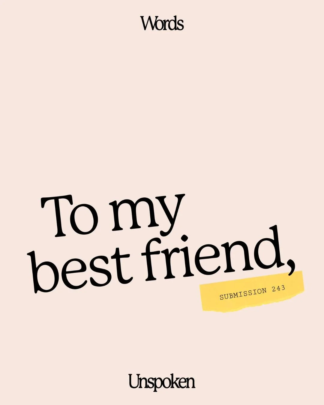 The letter featured in this post is about losing a friend to suicide. The writer talks about fond memories of their loved one and how they used to make them smile. 
You can read the letter and the rest of the collection on our website (link in bio)