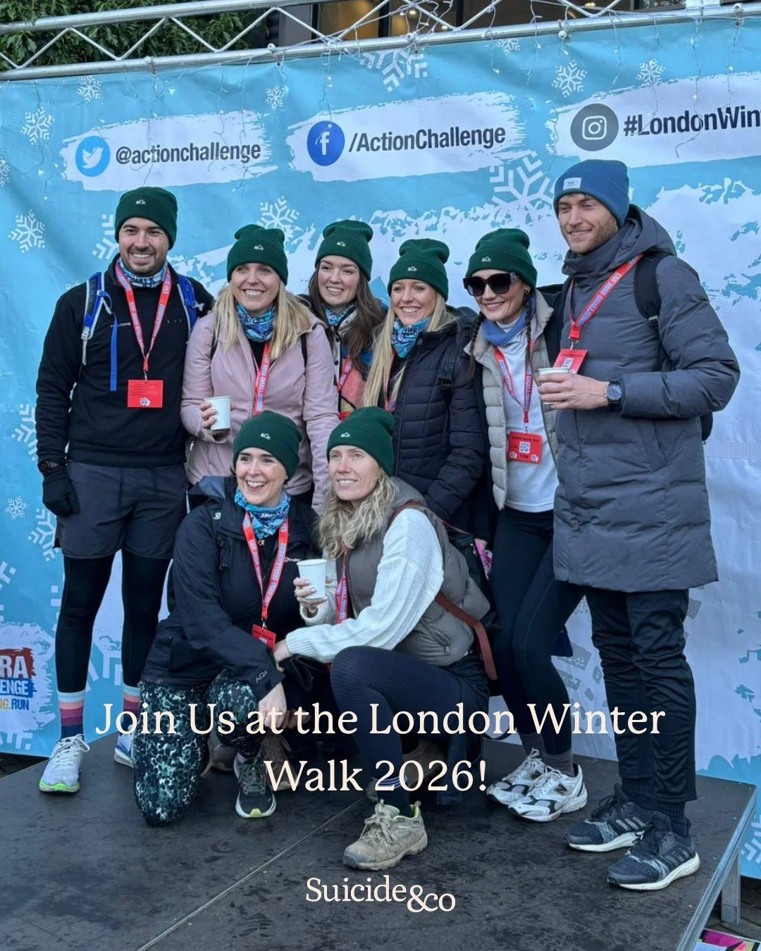 Join the Suicide&Co team at the London Winter Walk on Saturday 24th or Sunday 25th January 2026! ❄️
Wrap up warm and step out to help us provide support for those bereaved by suicide. Every step you take, and every pound you raise, helps us fund