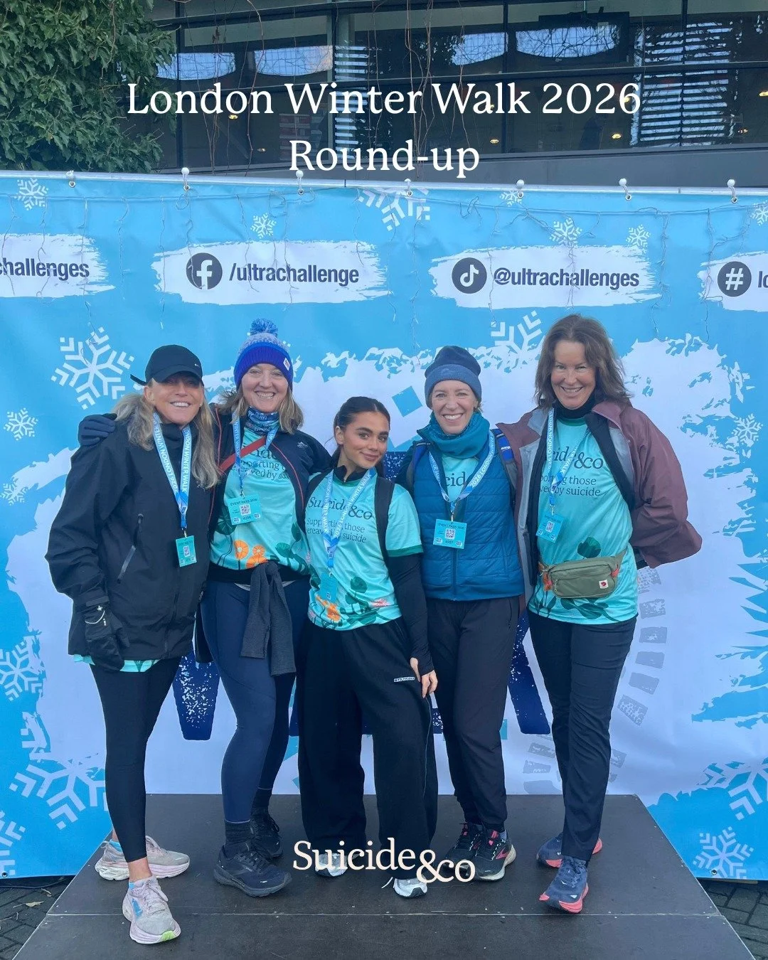 Last weekend, we had some incredible fundraisers take on the London Winter Walk for Suicide&amp;Co!❄️

Altogether, their fundraising will help us provide over 148 counselling sessions! We would like to say a massive thank you so much to everyone who 
