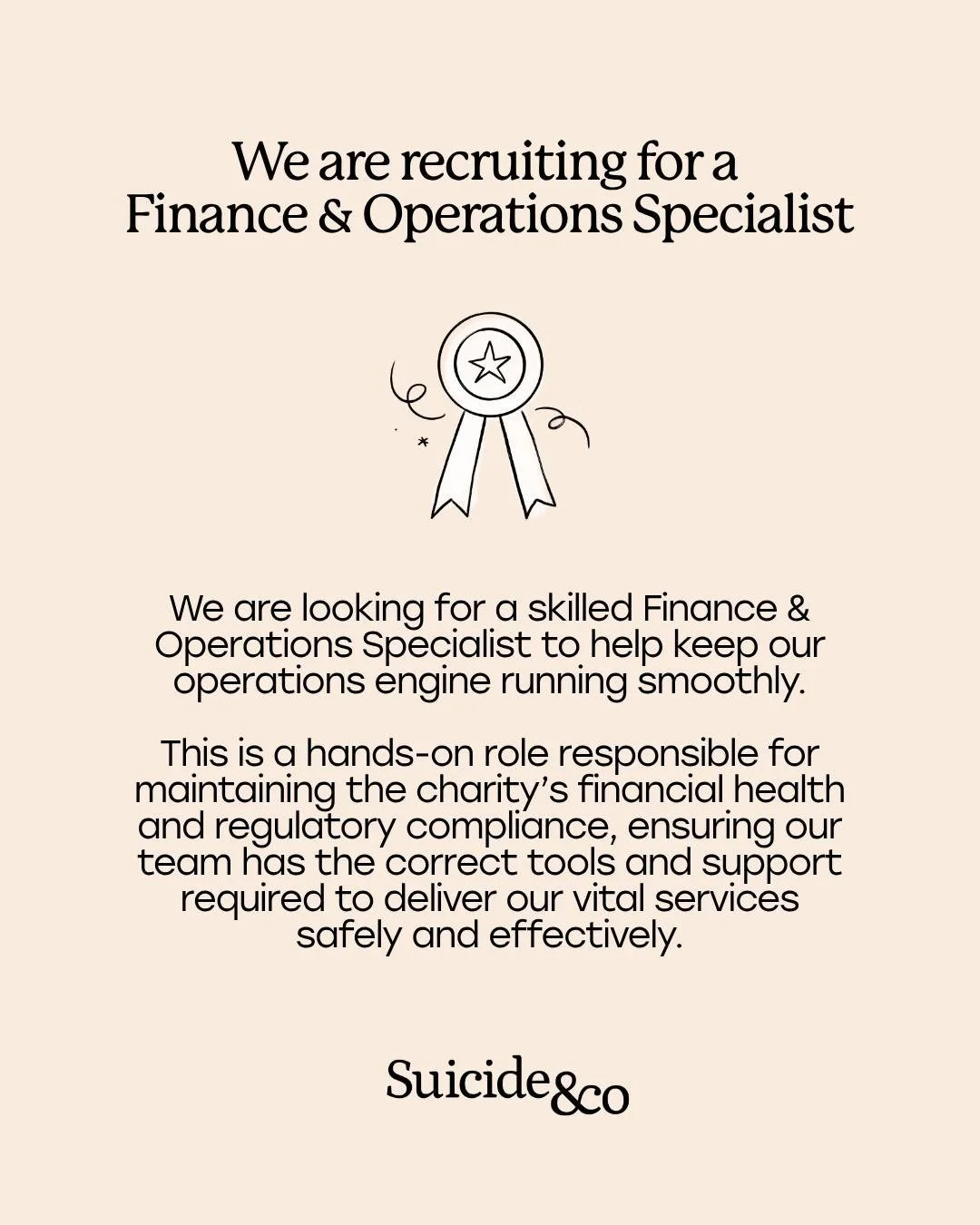 Are you looking for a role where your work truly makes an impact and difference every single day?

We&rsquo;re growing our team and have TWO exciting permanent opportunities to join us at Suicide&amp;Co. Swipe through to see if one could be the perfe