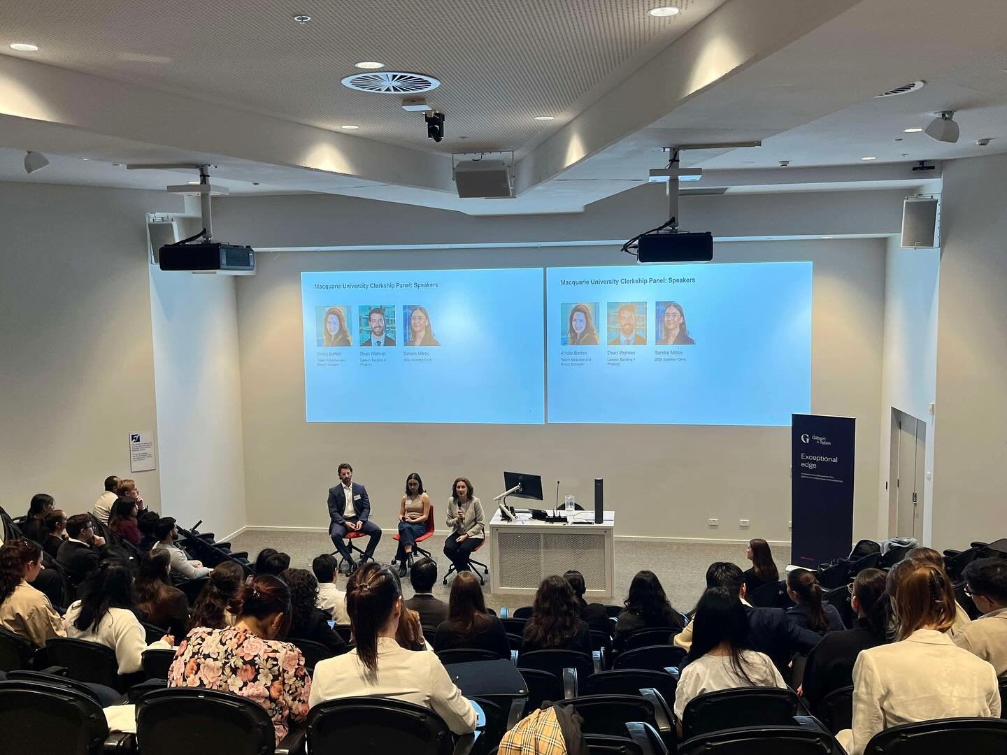 Recently we hosted the Gilbert + Tobin Clerkship Presentation, and we enjoyed hearing all of your thoughtful questions. 

Thank you to the team at Gilbert + Tobin for delivering insightful information about the firm&rsquo;s Clerkship application proc