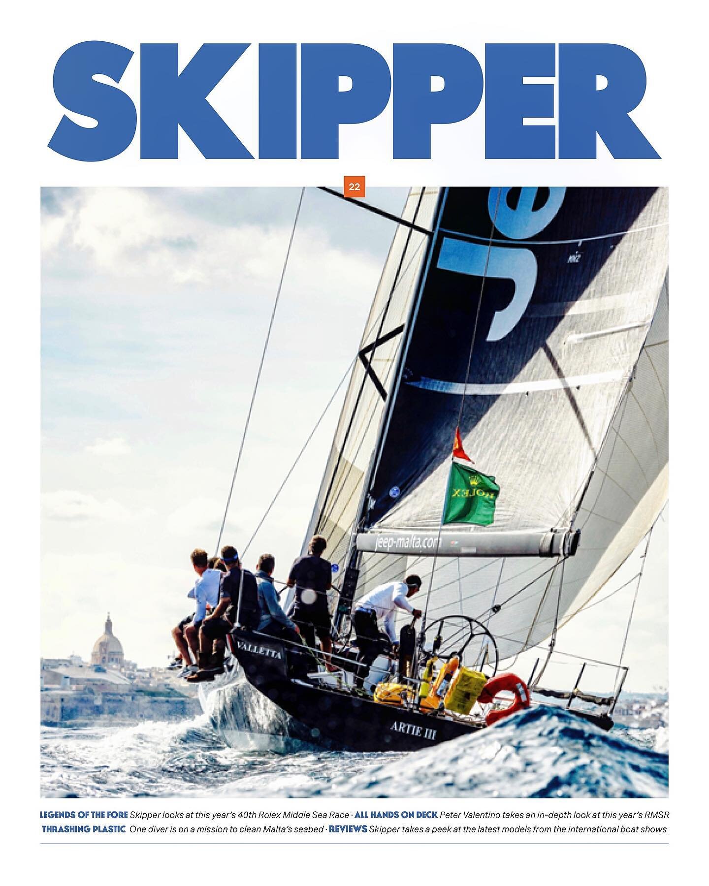 .
The Winter edition is up and loaded. Be the first to read the online version! 🛥⚓️😎
.
.
Cover: Kurt Arrigo / Lee Satariano&rsquo;s ARTIE III arrives in Malta to complete the 2019 Rolex Middle Sea Race
.
.
🖥📱 http://bit.ly/Skipper22