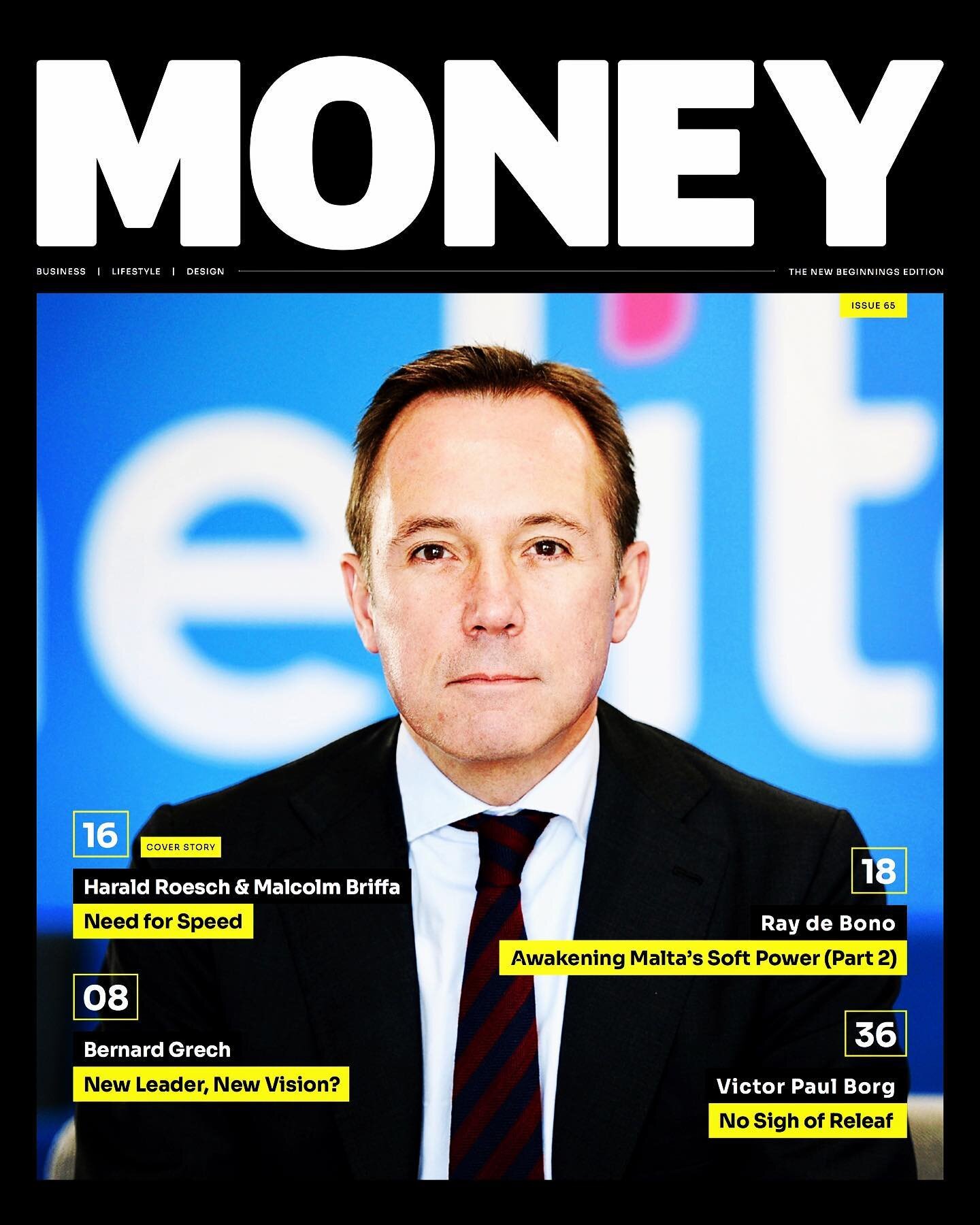 .
The New Beginnings edition is up and loaded. Be the first to read the online version! 🤓 💪 🌟
.
🖥📱 http://bit.ly/Money65
.
#moneymag #melita #5G #bernardgrech #martheseportelli #softpower #startups #sustainability #politics #microfarming #design