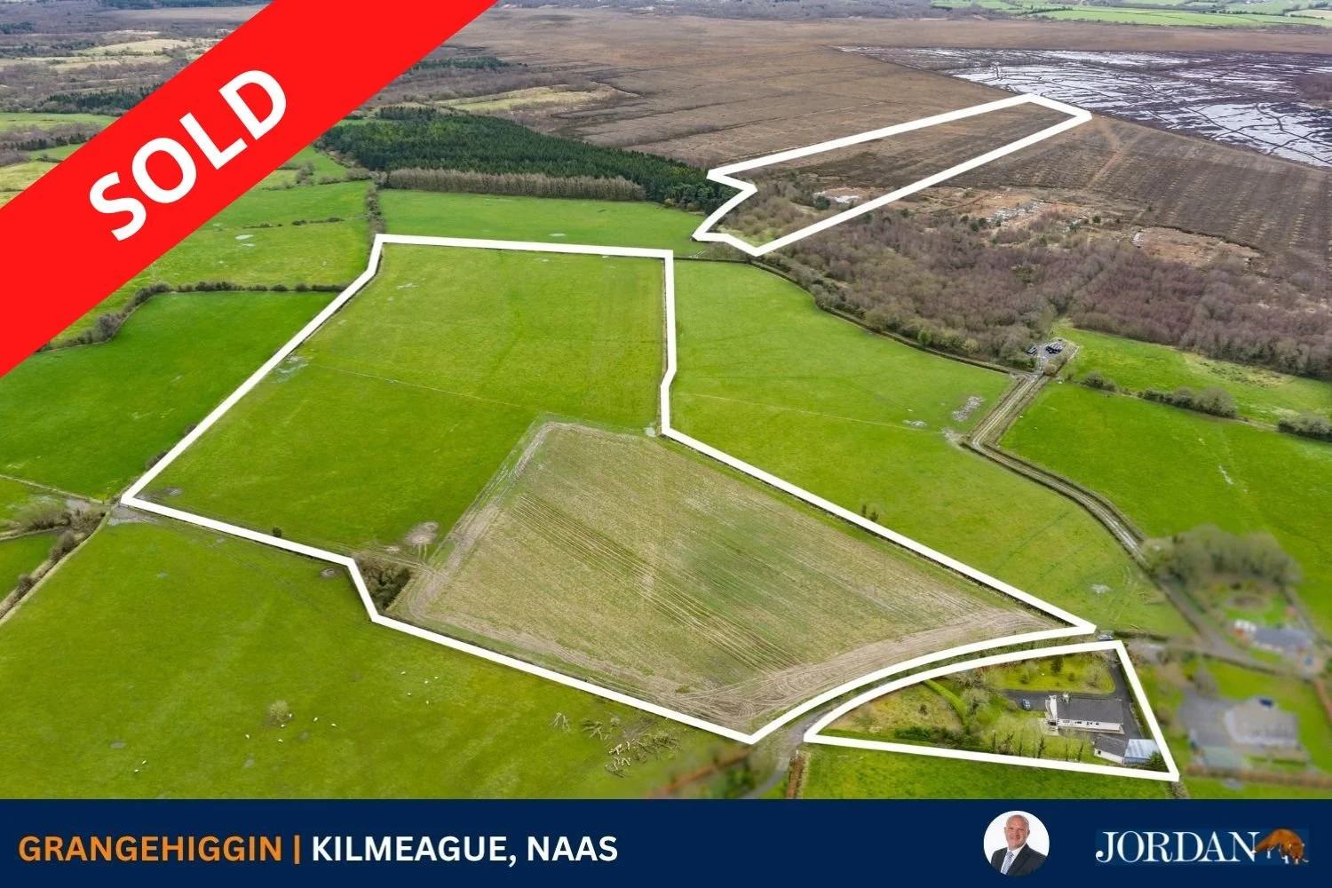 Bungalow on c. 44 Acres, Grangehiggin, Kilmeague, Naas, Co. Kildare