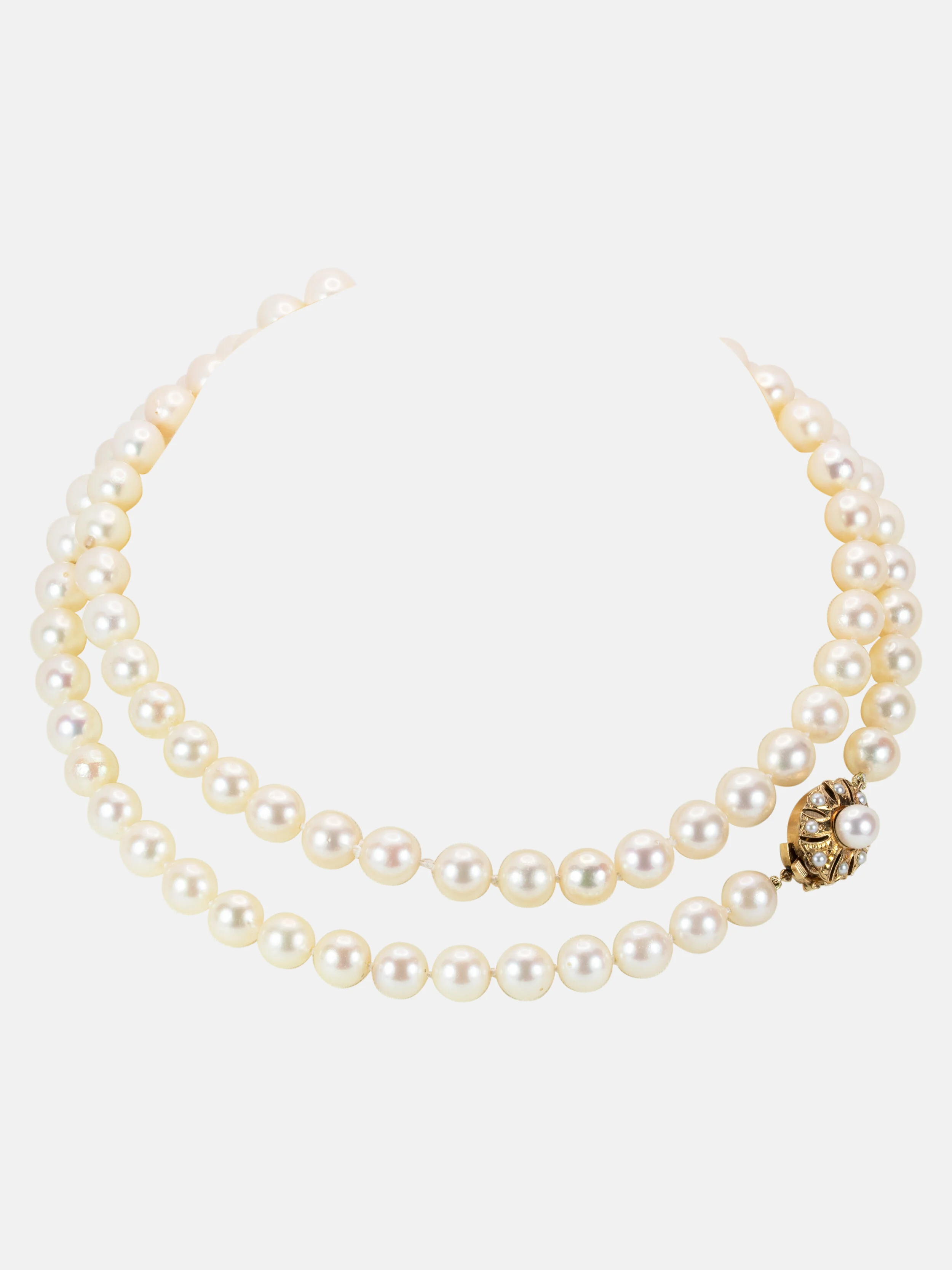 Long Vintage Pearl Necklace, 80 cm 