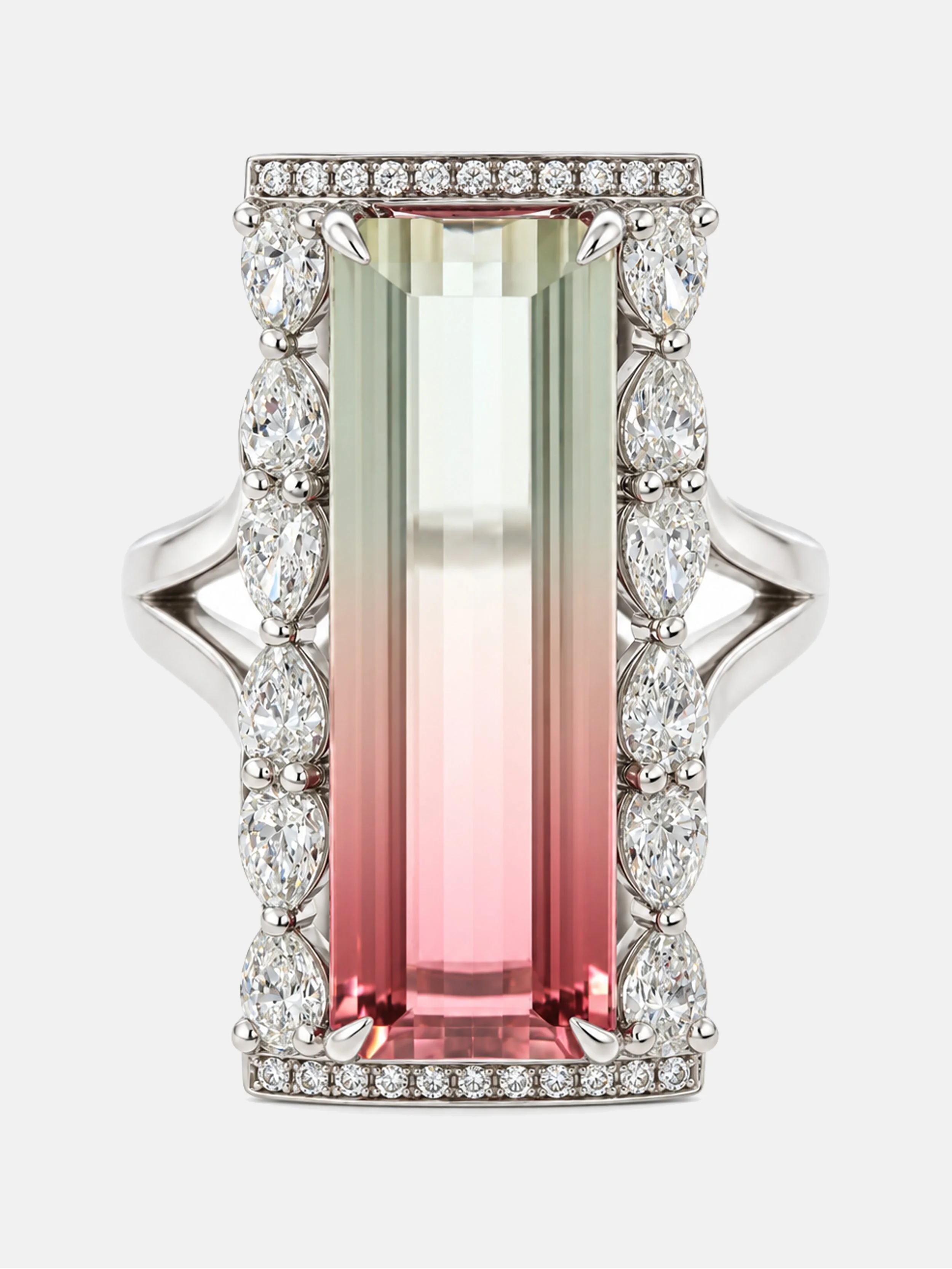 Watermelon Tourmaline Ring, 9cts