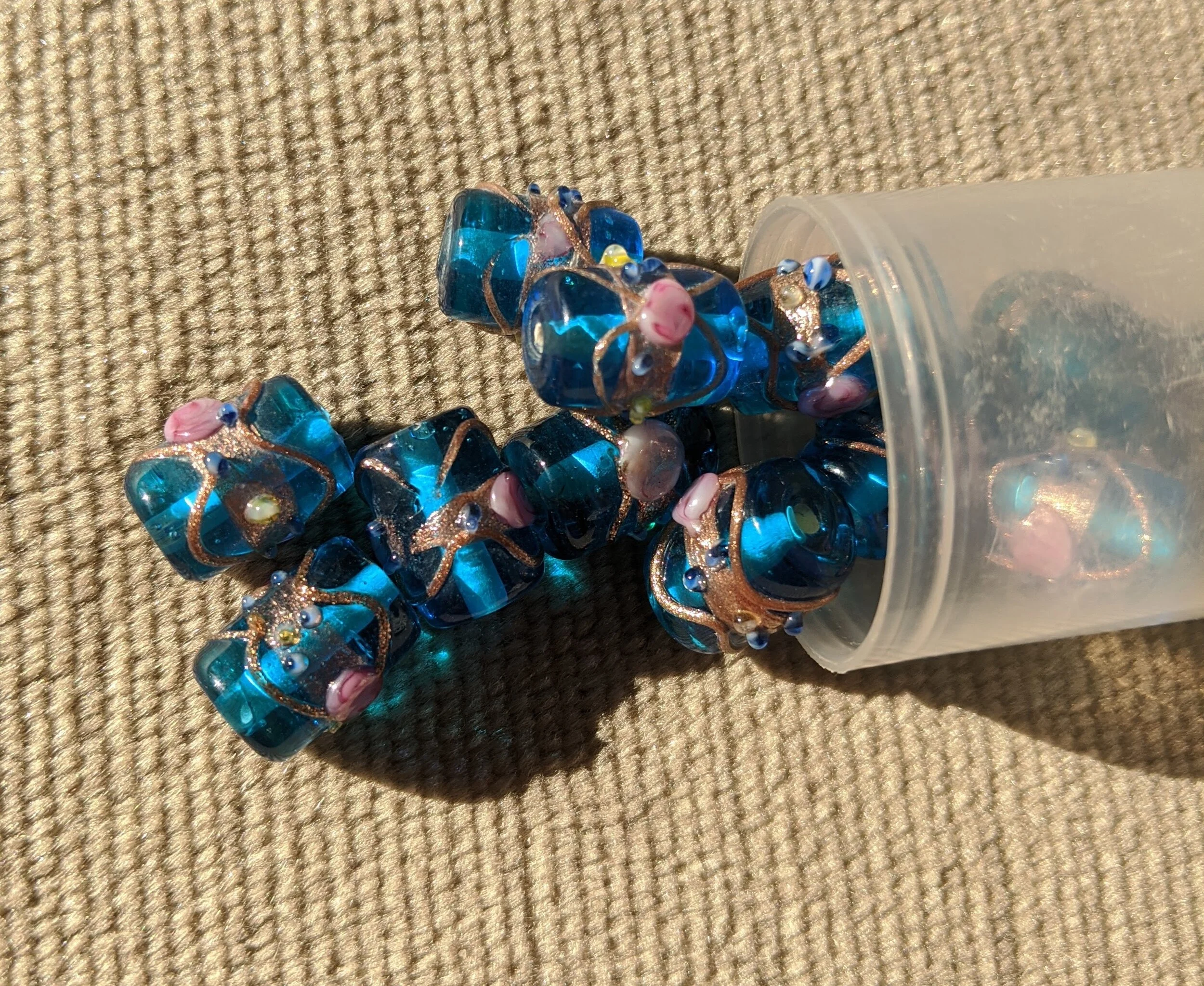 Vintage Indian Wedding Cake Bead Barrels
