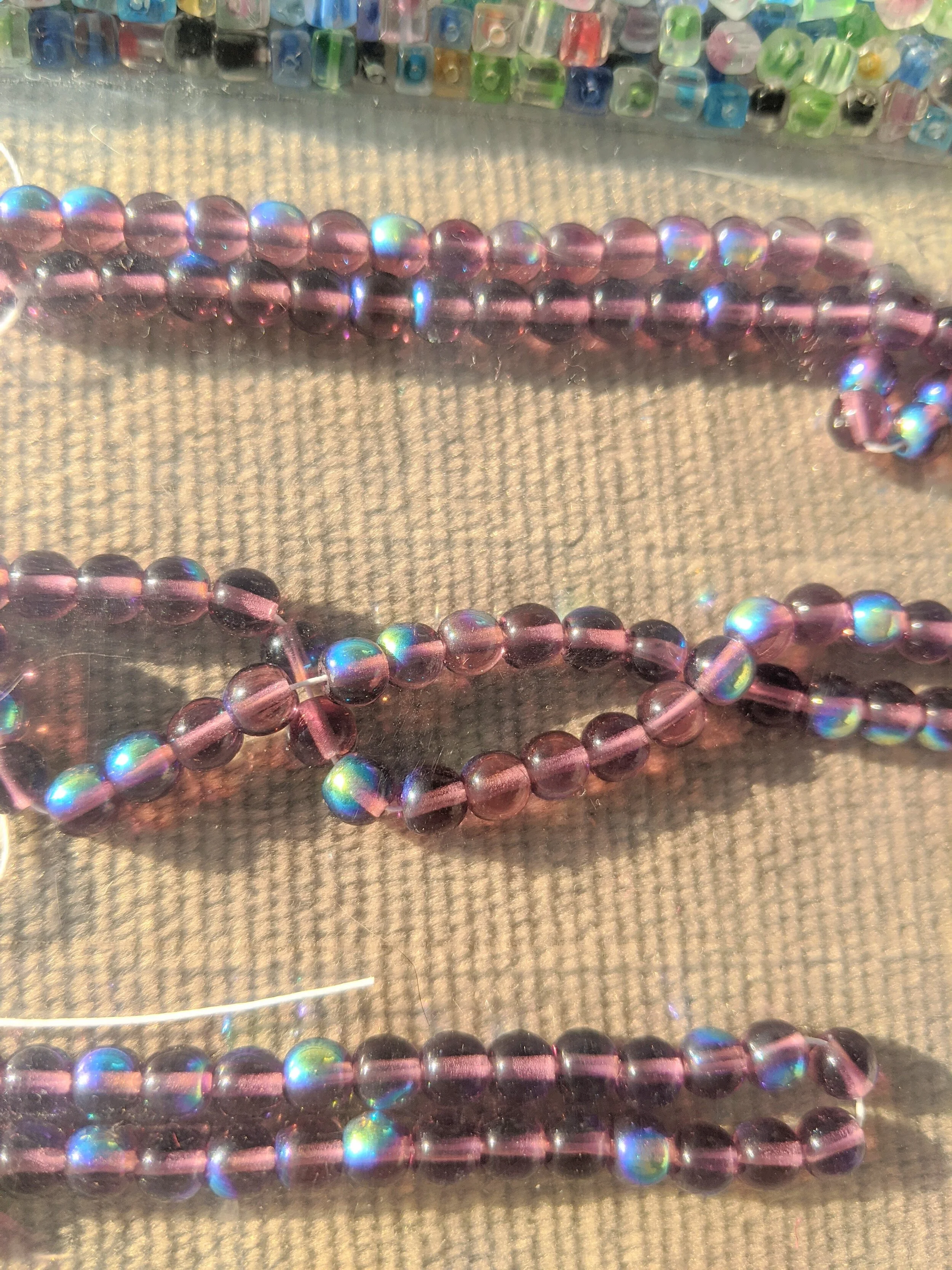 Aurora Borealis Plum Purple Rounds