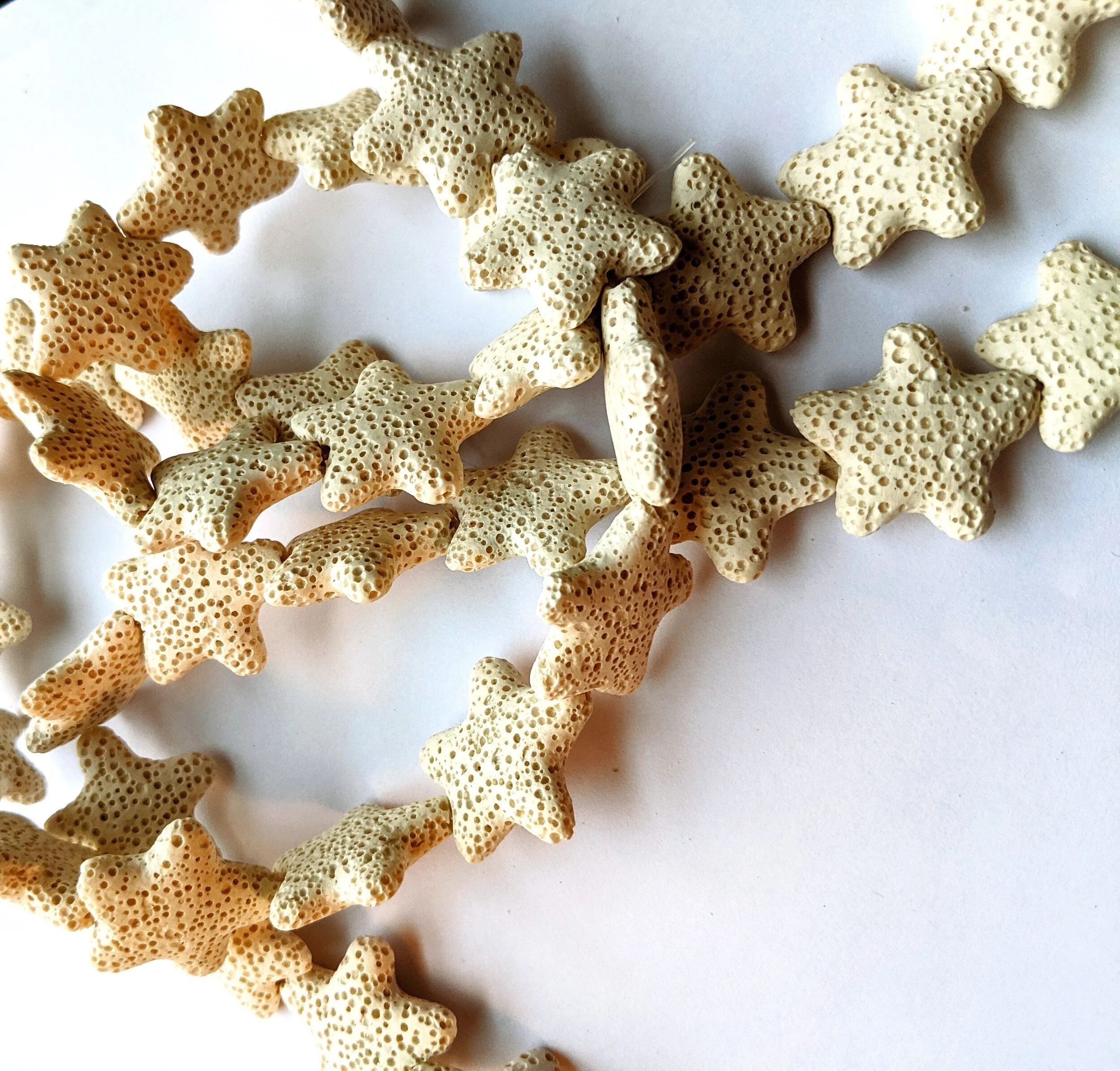 White Lava Carved Stars