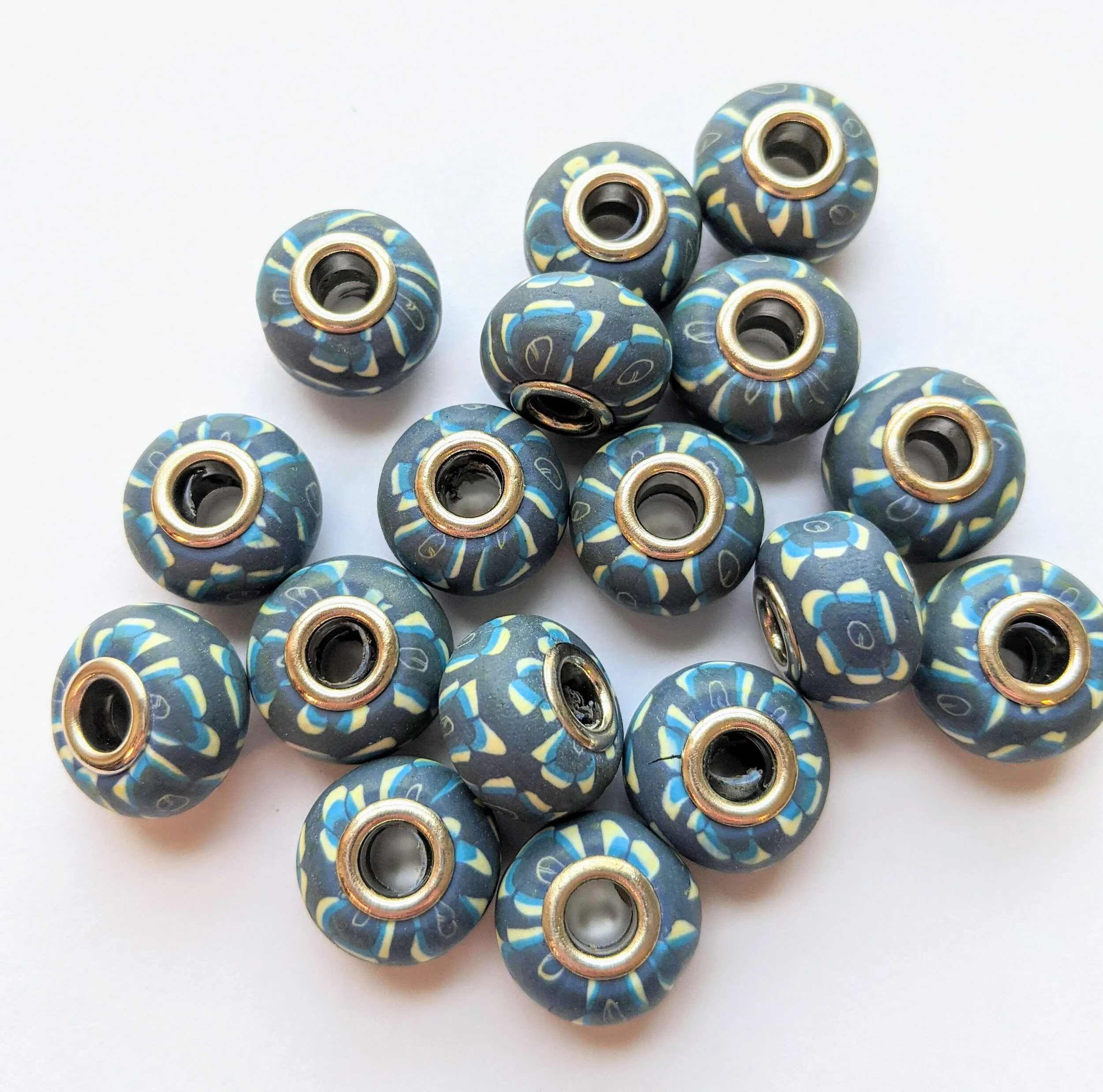  Metal Lined Polymer Clay Rounds 