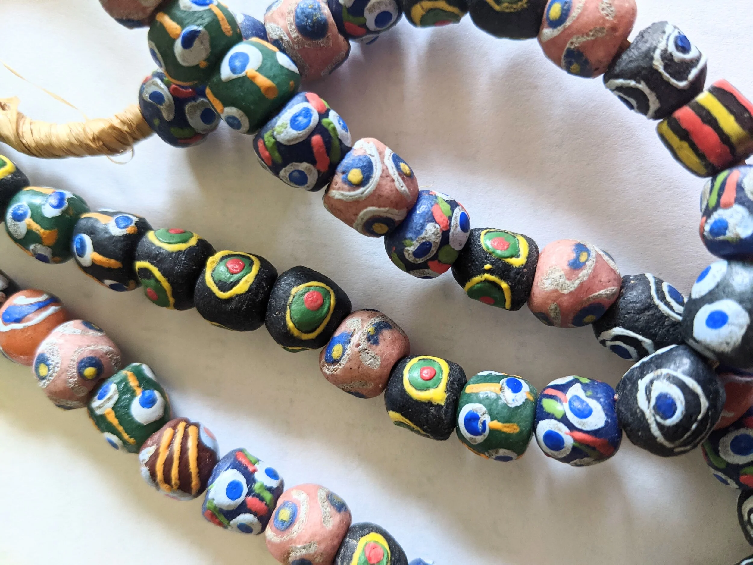 African Hand Painted Trade Beads
