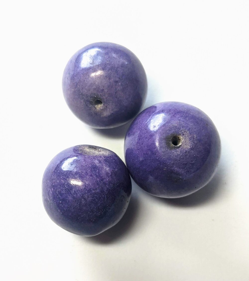 Large Purple Ceramic 'gumdrops'