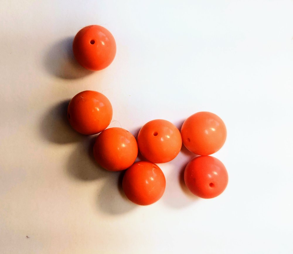 Vintage Orange Glass Rounds