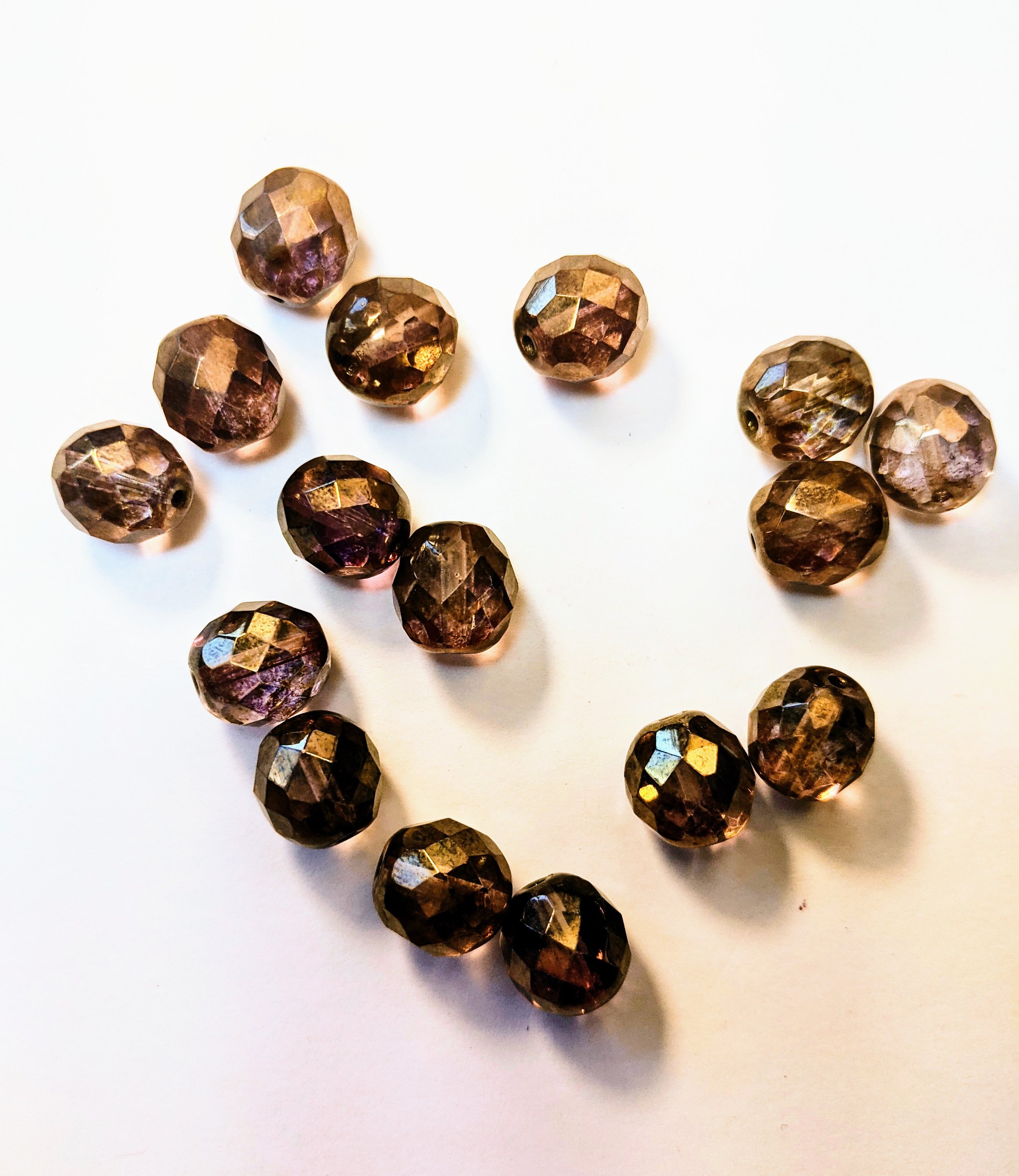 Brown Faceted Rondelles 