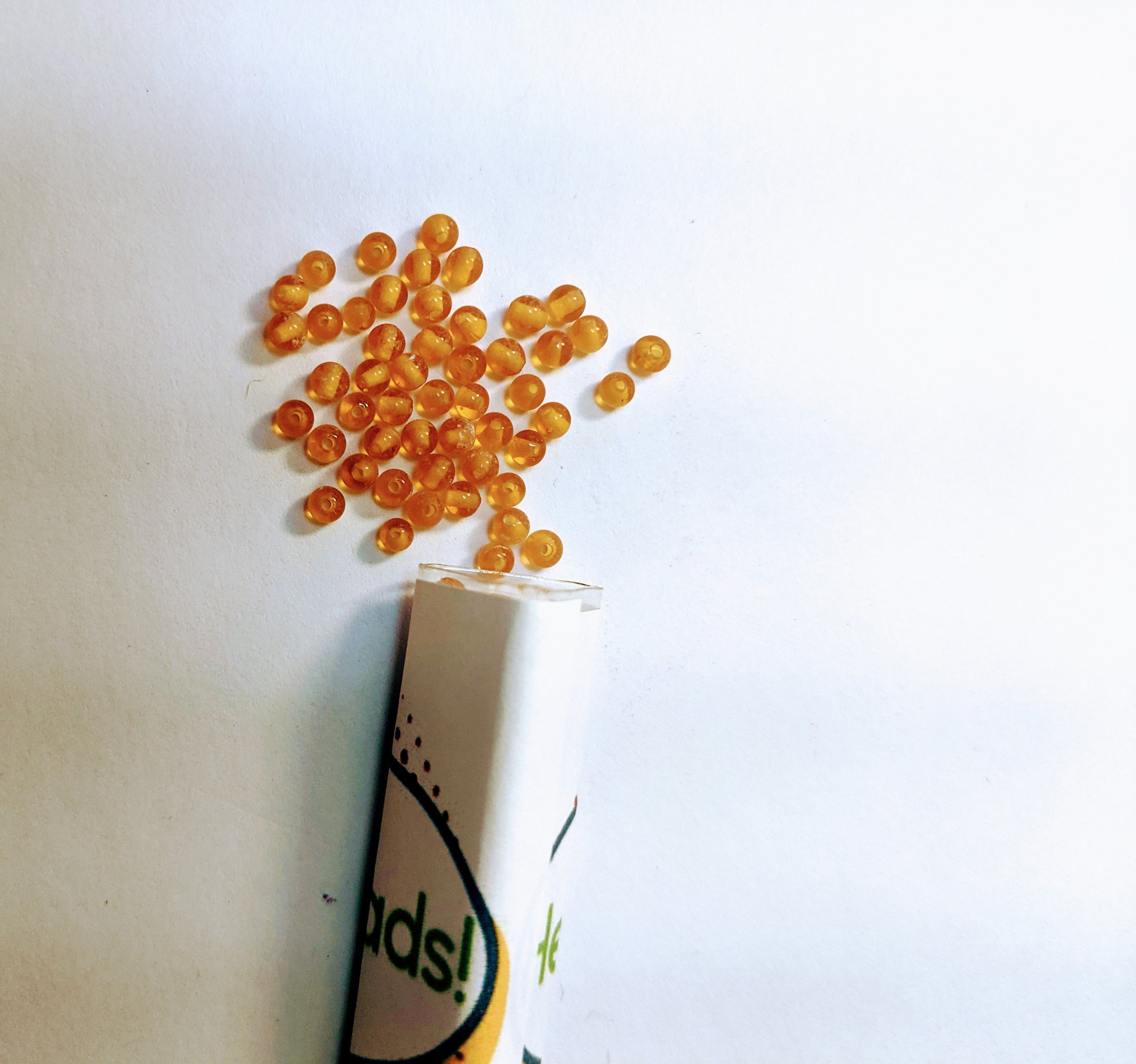 Amber Matte Glass Seed Beads Size 8?
