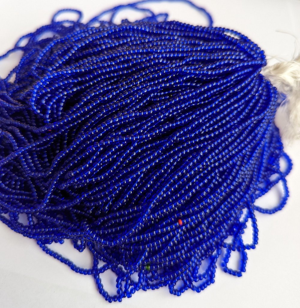Vintage Blue Seed Beads 