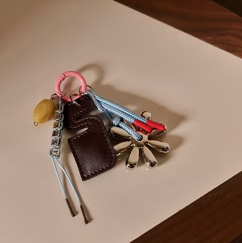 sleutelhanger, bagcharm - chocolate