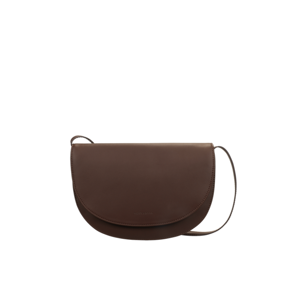 handtas, Monk&Anna, soma half moon bag dark wood
