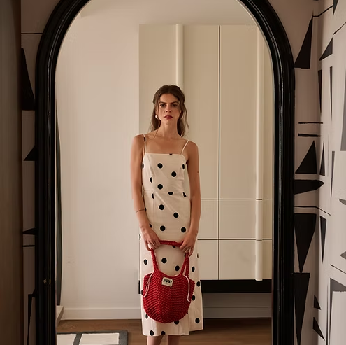 gehaakte handtas - chili