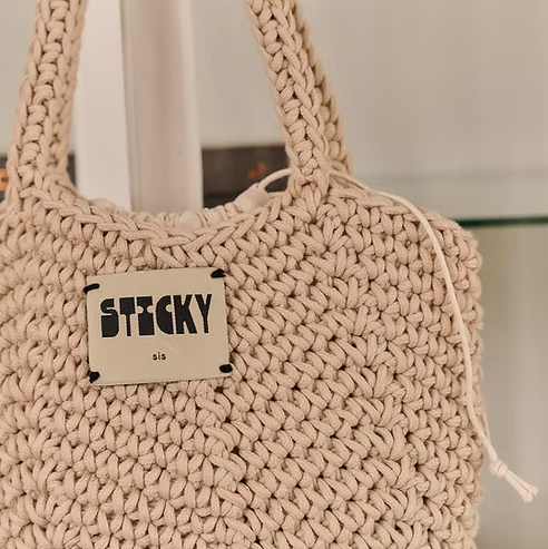 gehaakte handtas - bone